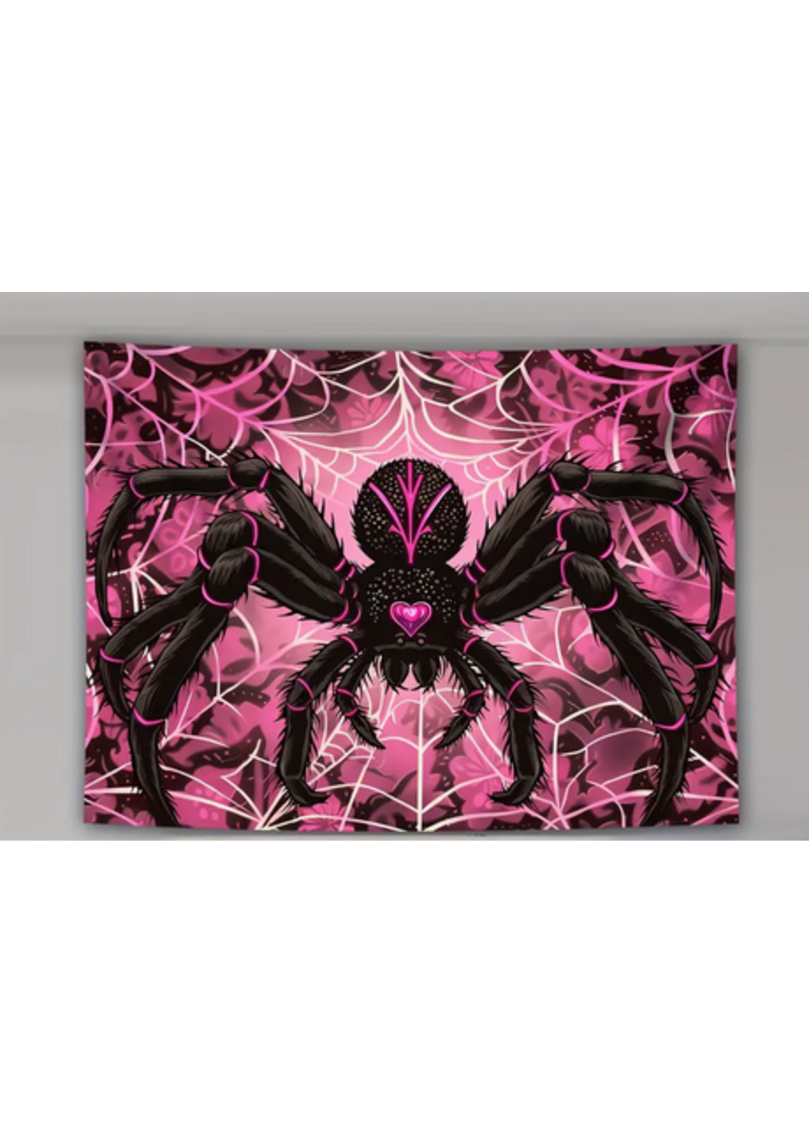 Pink Spider Tapestry  51"x59"