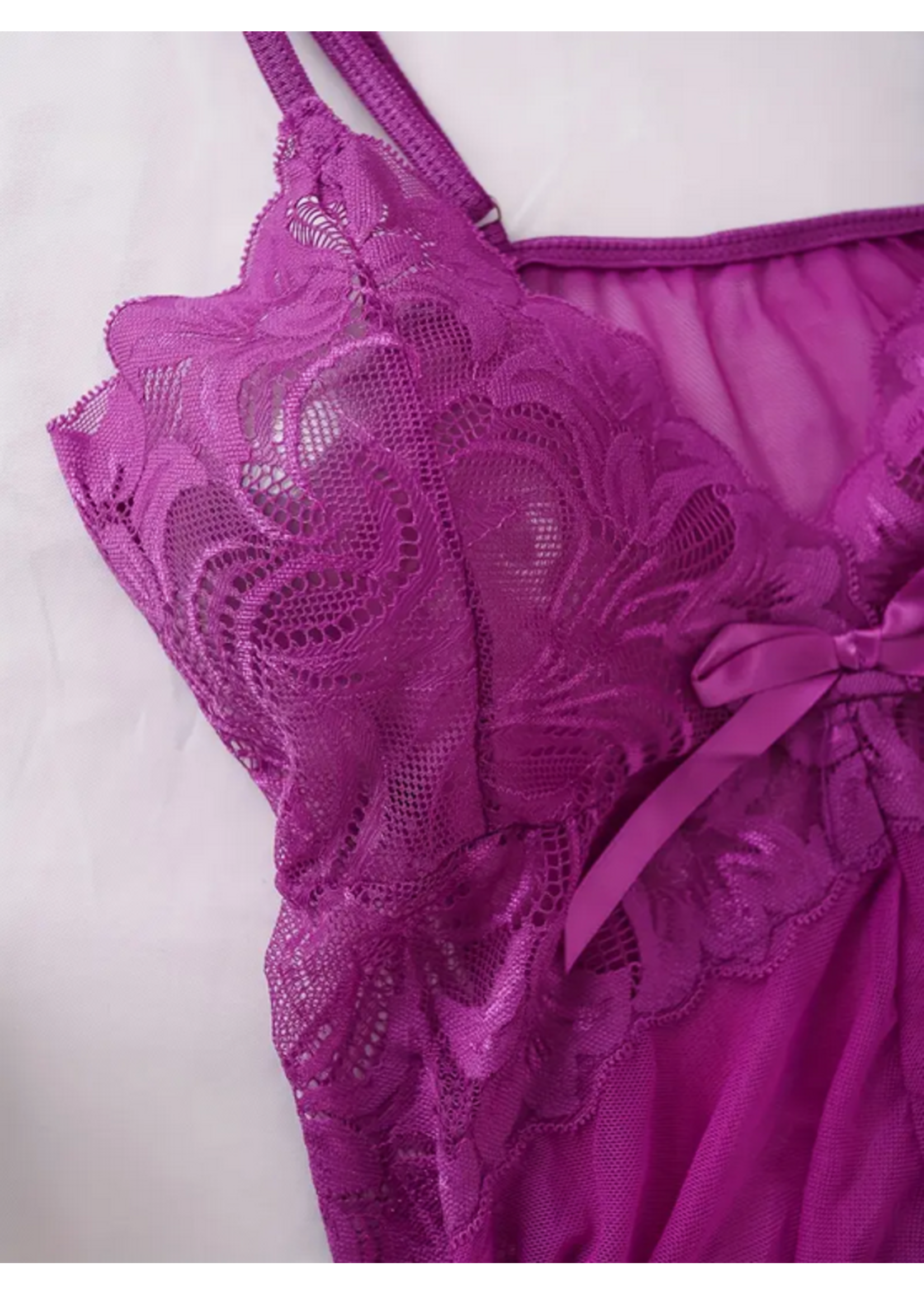 Midnight Bloom Lace Lingerie Set