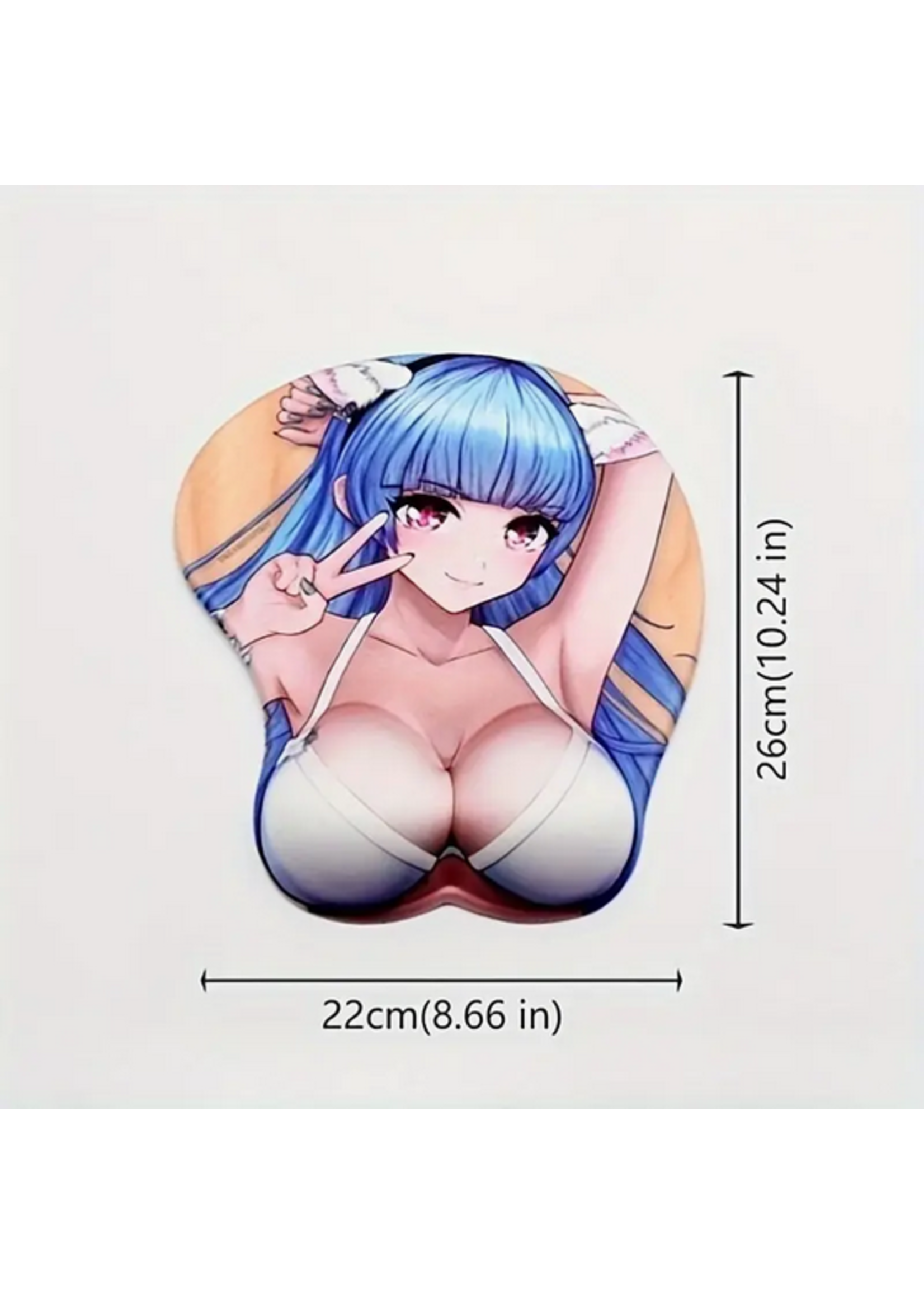 Sexy Blue Hair Girl Mouse Pad