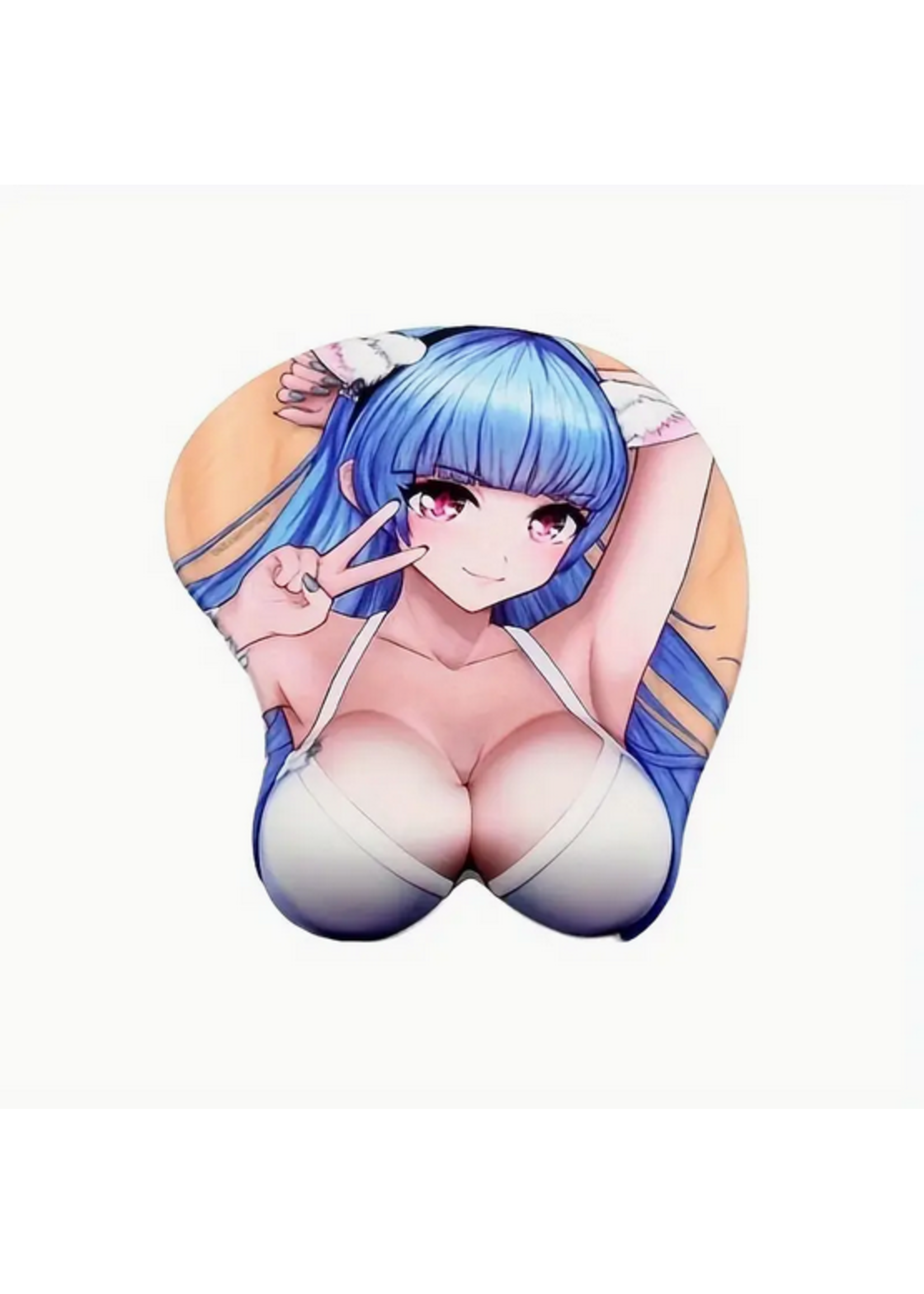 Sexy Blue Hair Girl Mouse Pad