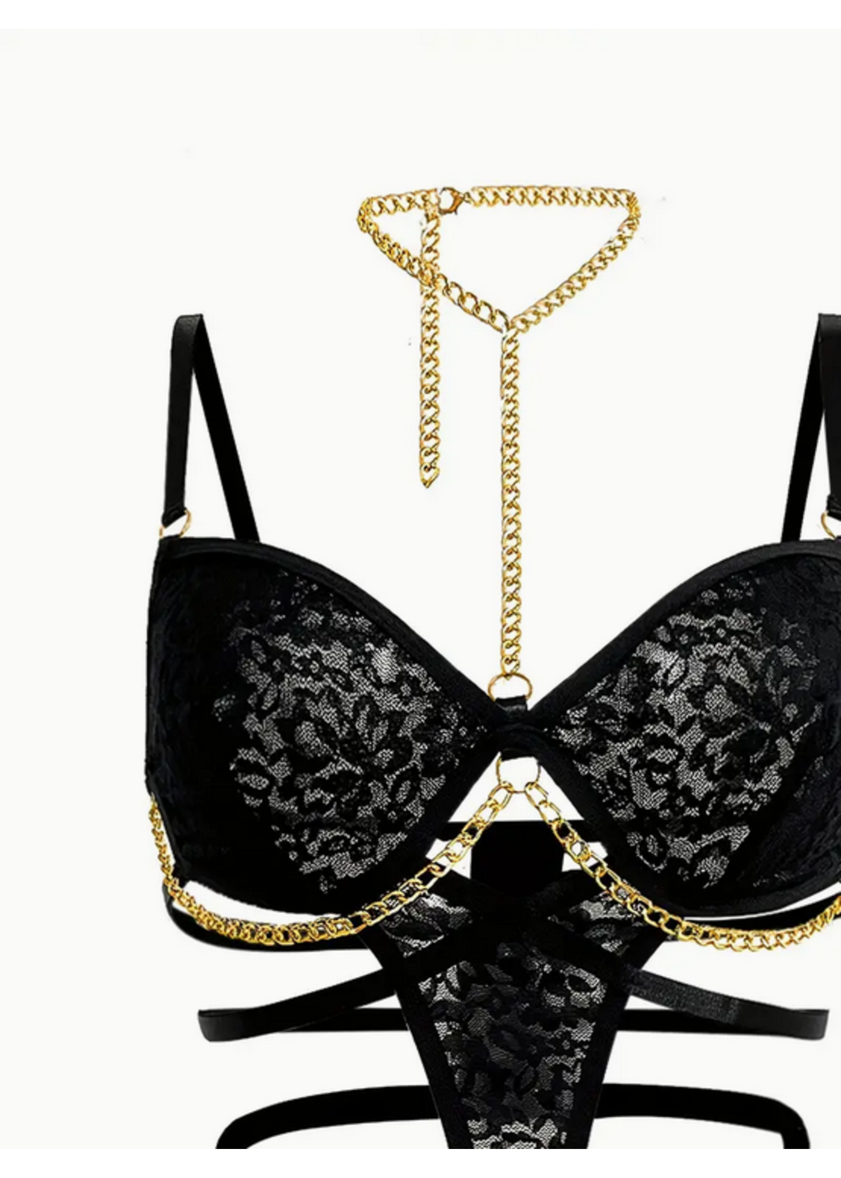 Chain Reaction Halter Bodysuit