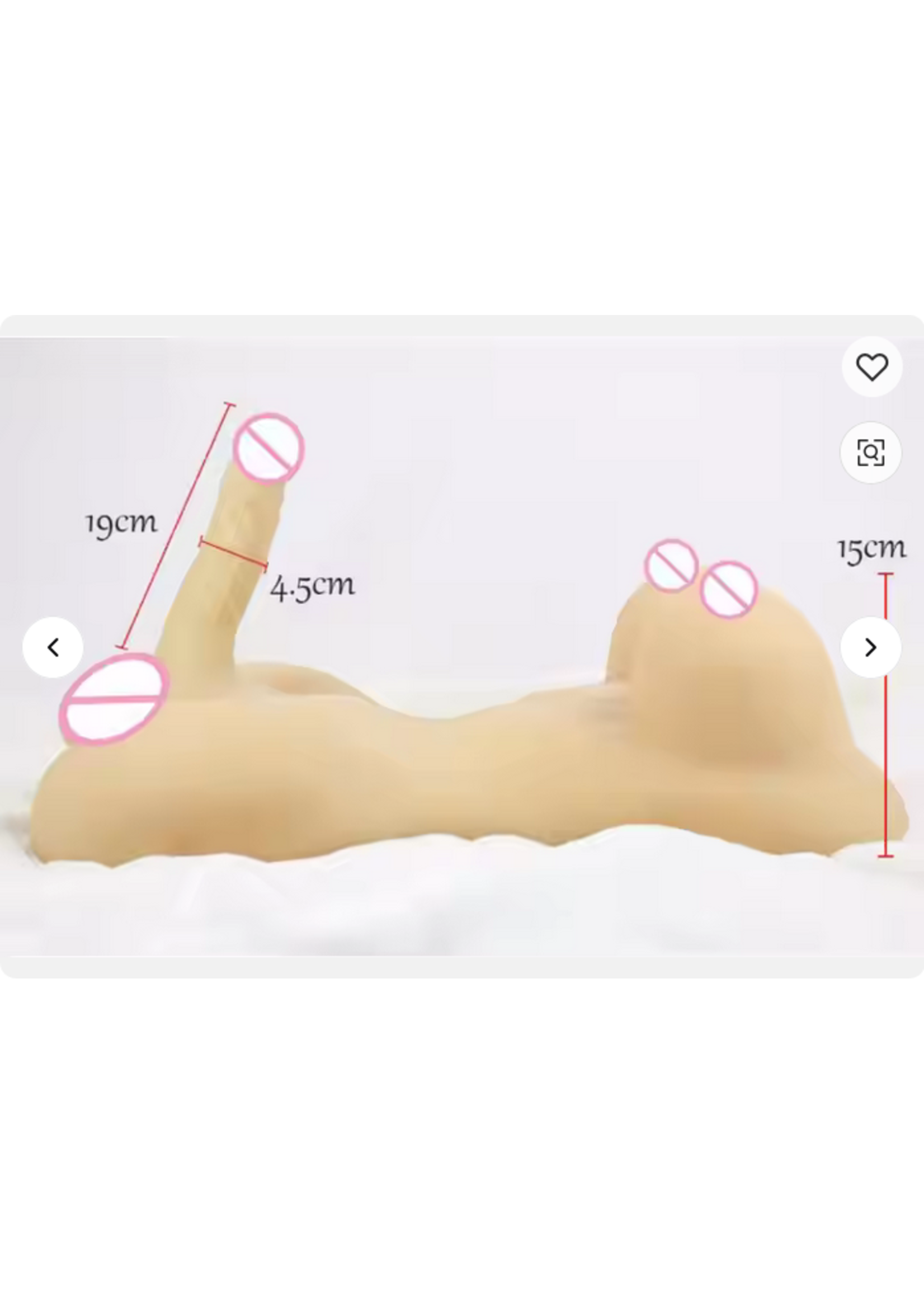 Clearance Dual Fantasy Silicone Torso with 7.4" Realistic Dildo