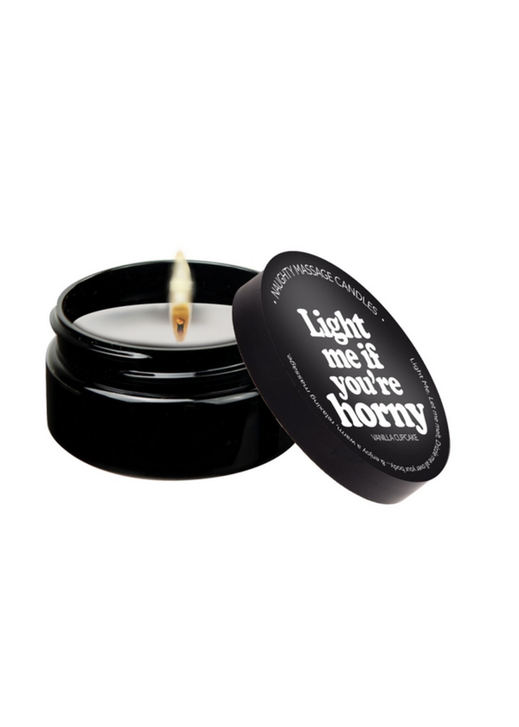 KamaSutra Mini Massage Candle "Light Me If You're Horny" Vanilla Creme 1.7oz