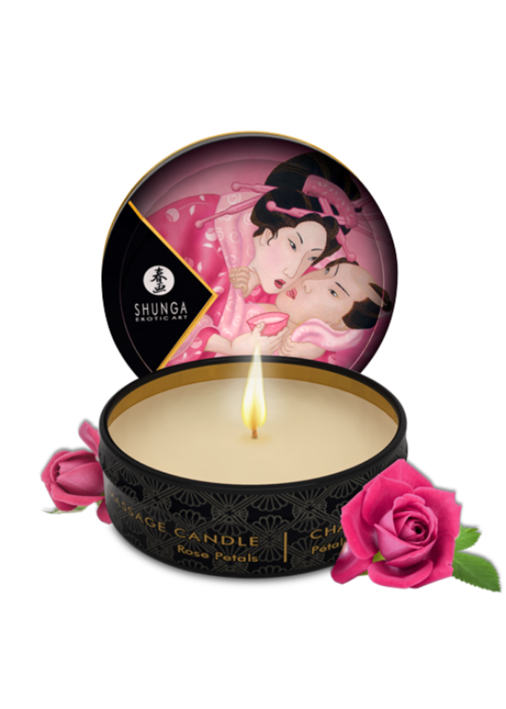 Shunga Mini Massage Candle 30 ml / 1 oz - Aphrodisia / Roses