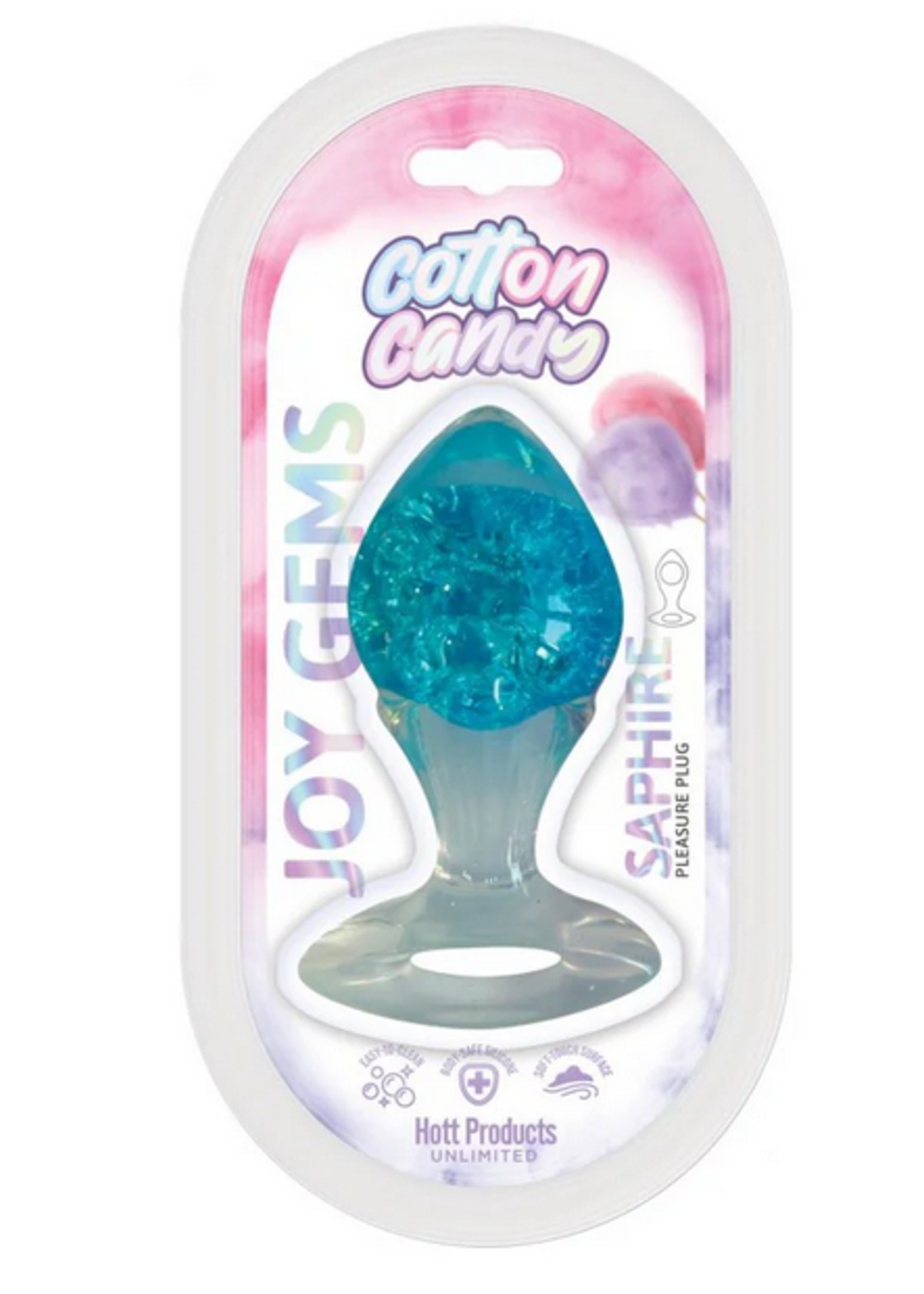 Hott Products Cotton Candy - Joy Gems SAPHIRE Butt Plug