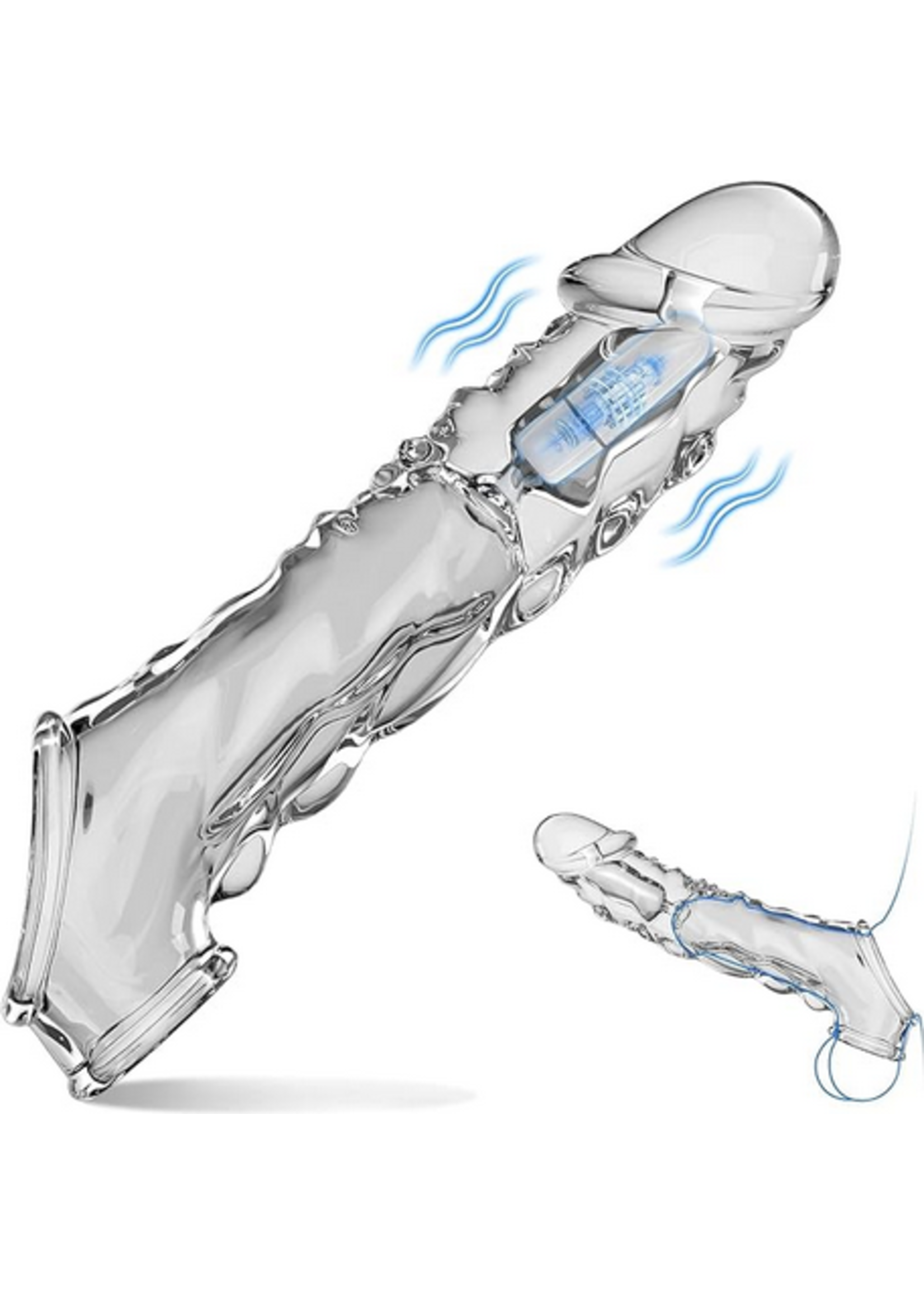 Smoosh Penis Sleeve with Vibrating Tip