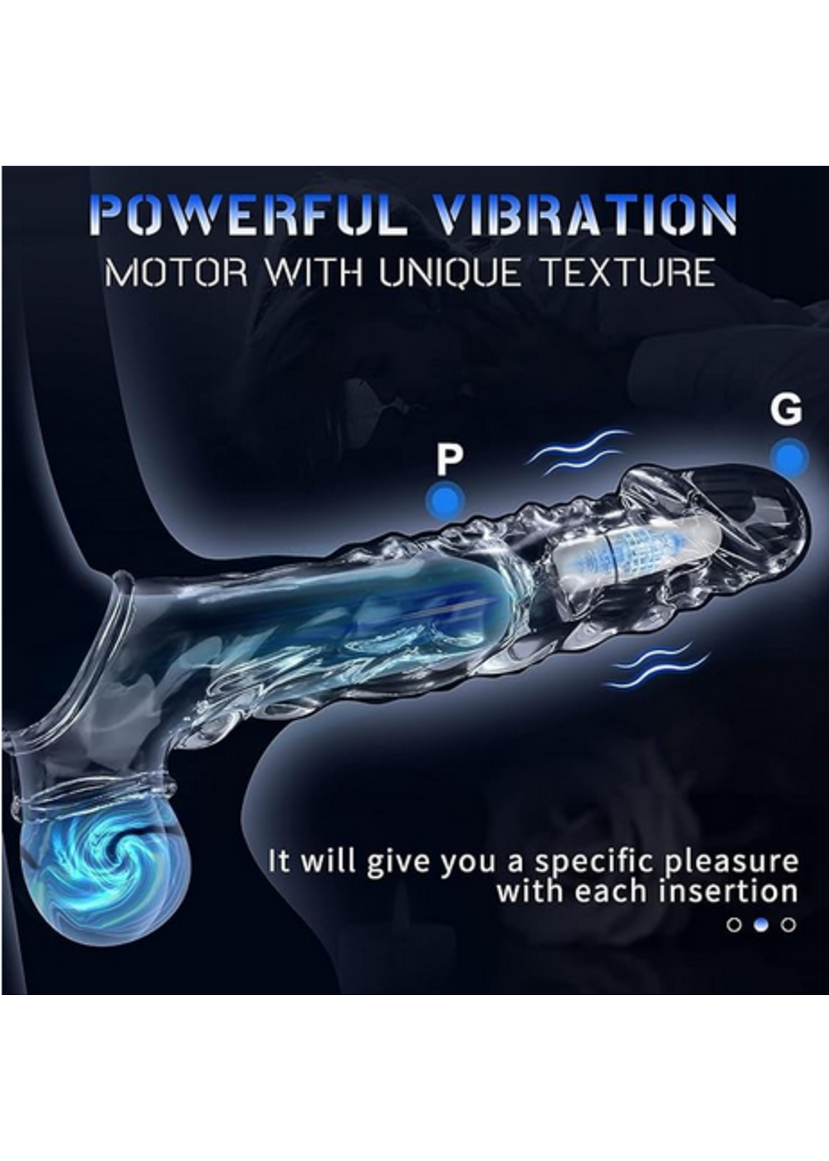 Clearance Penis Sleeve with Vibrating Tip