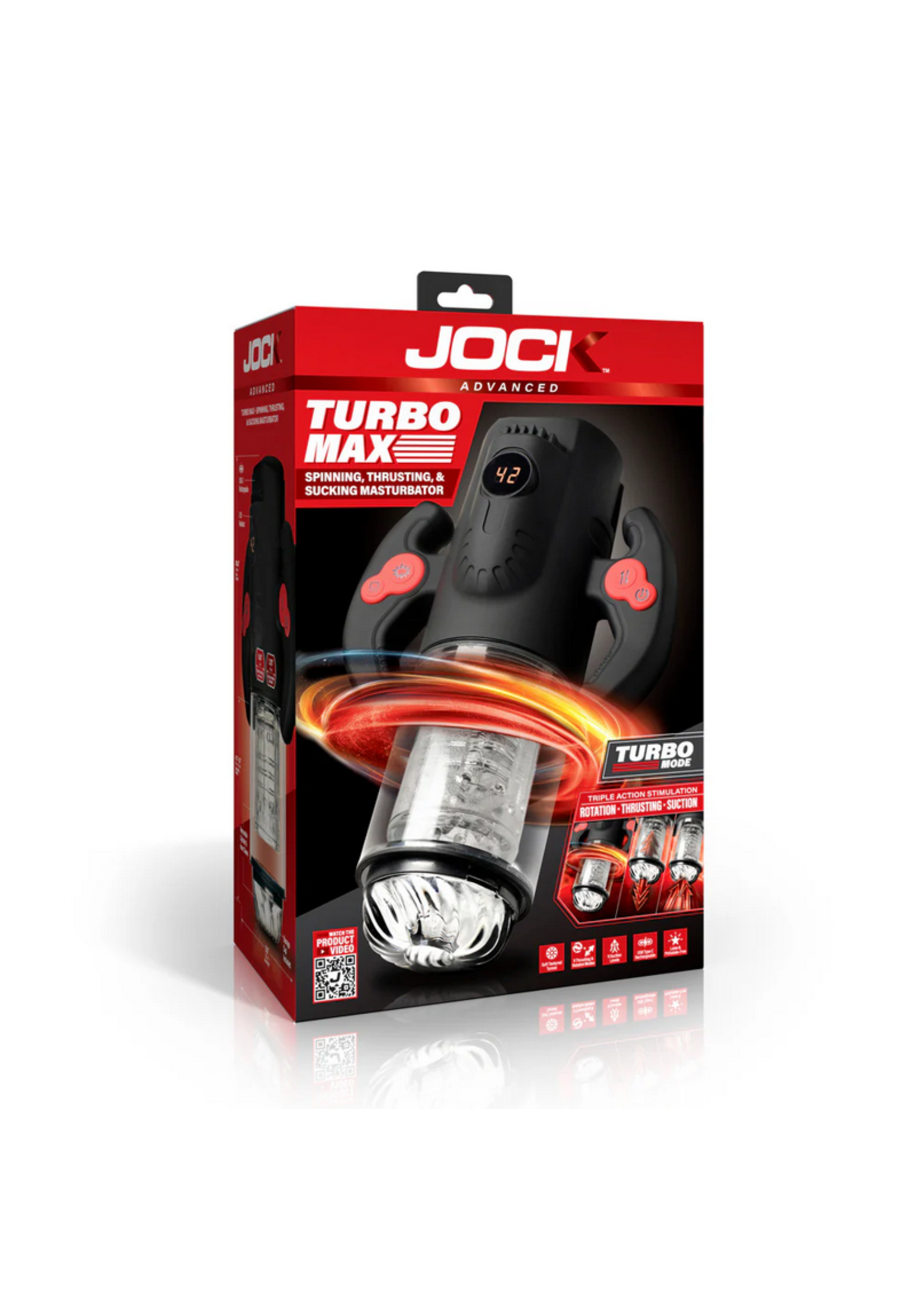 Jock Turbo Max Spinning, Thrusting, & Sucking Masturbator