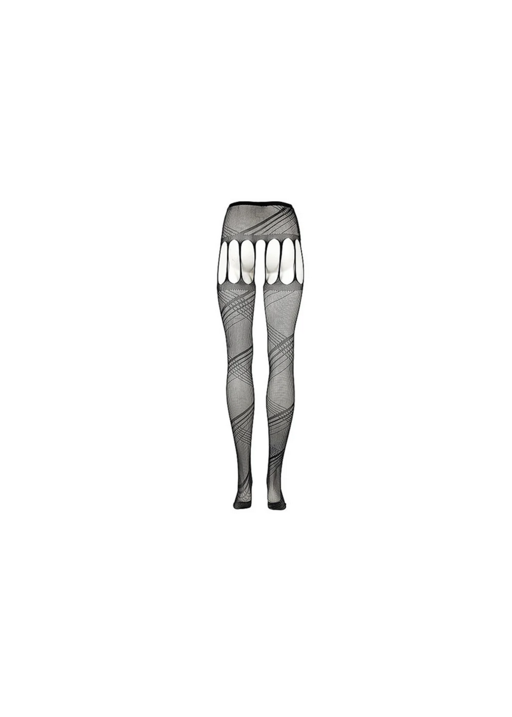 Le Désir Crotchless Cut-Out Pantyhose OS