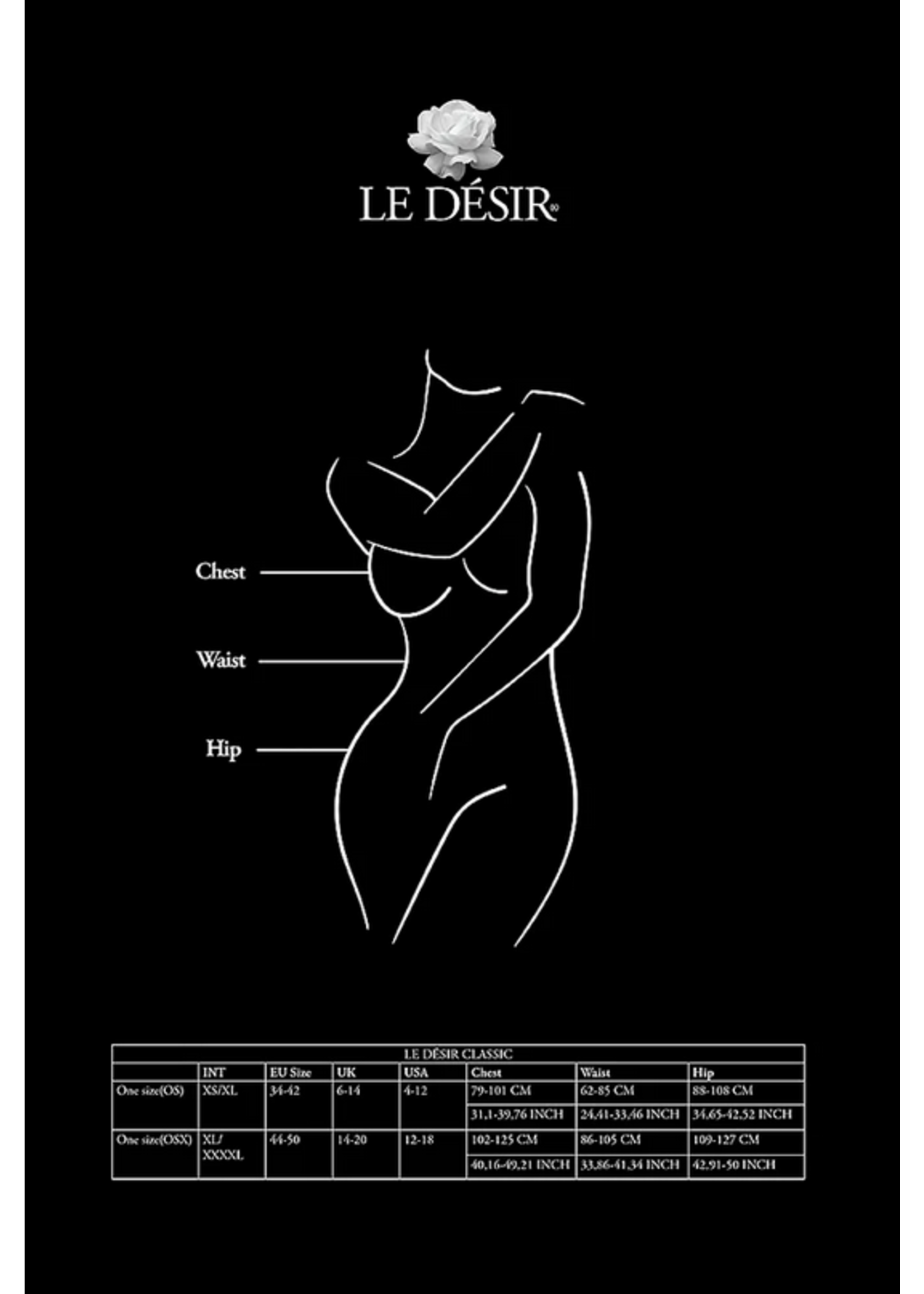 Le Désir Crotchless Cut-Out Pantyhose OS