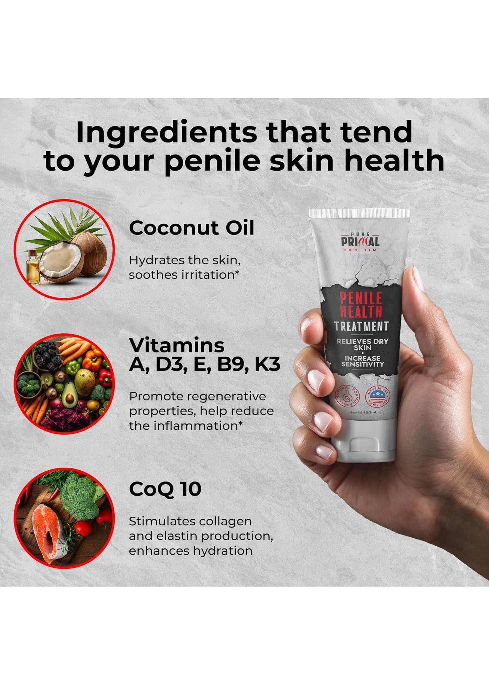 Pure Primal Penile Health Cream for Men