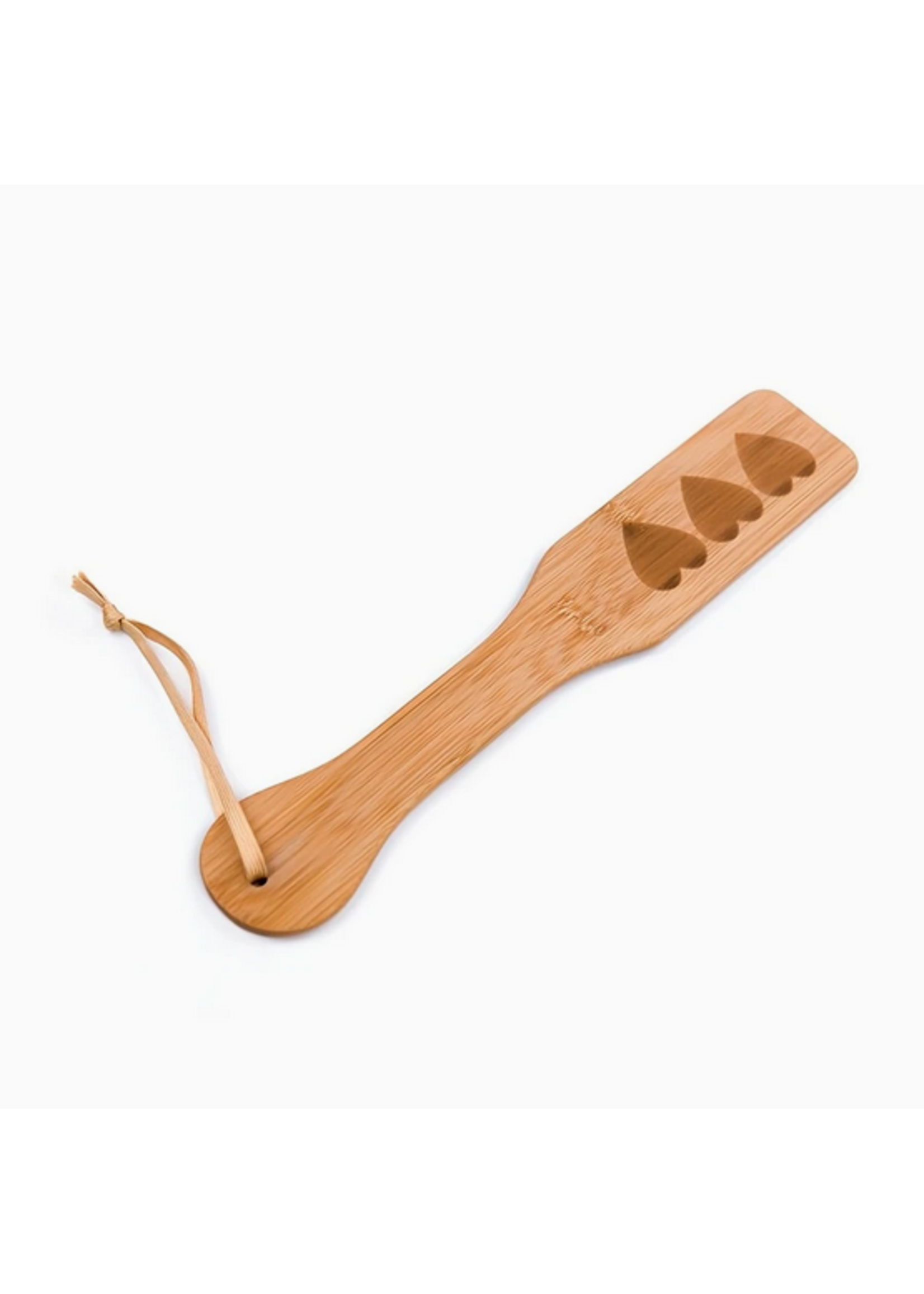 Bamboo Wood Paddle with Hearts