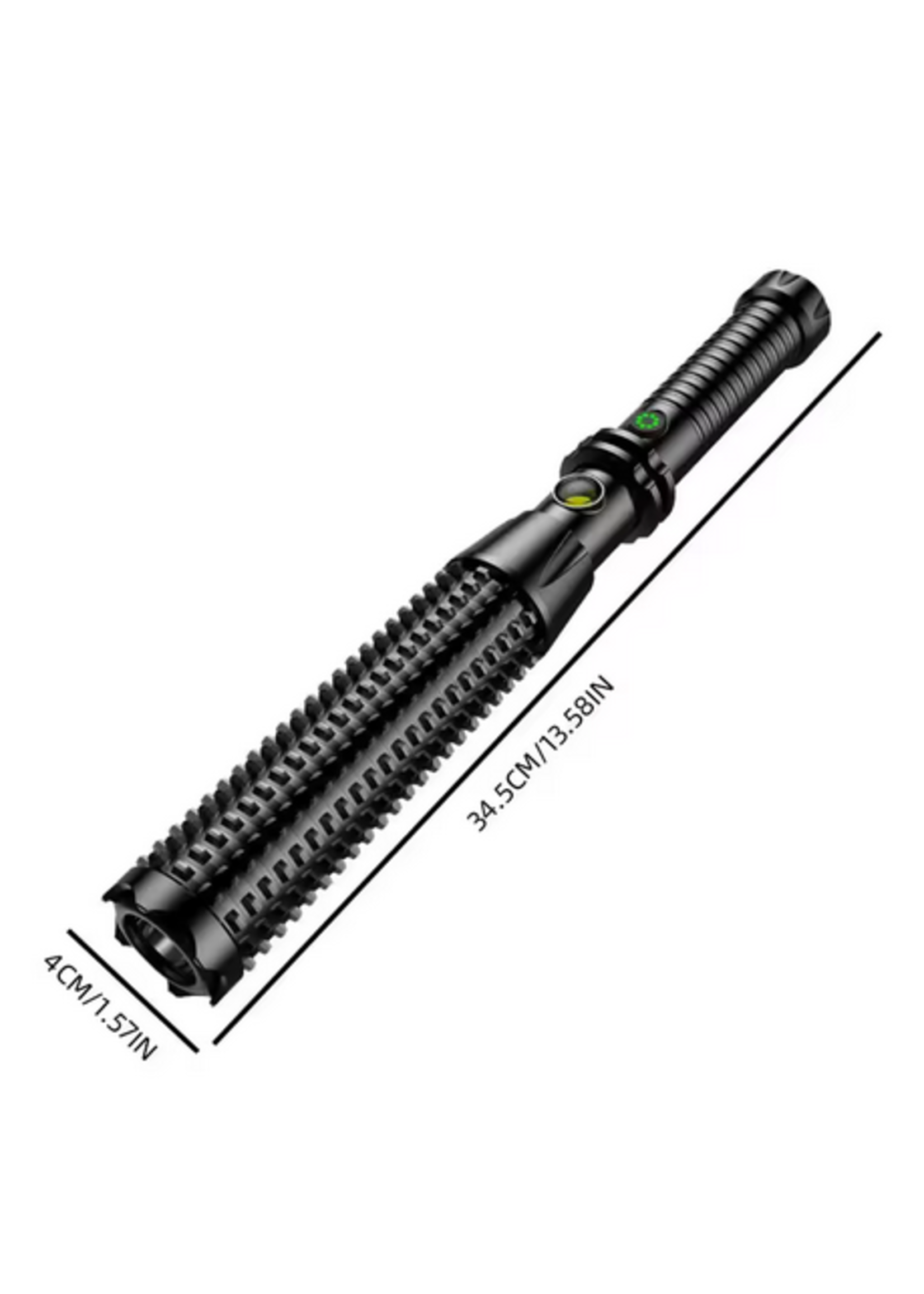 Impact Baton with Studs, End Spike and Flashlight
