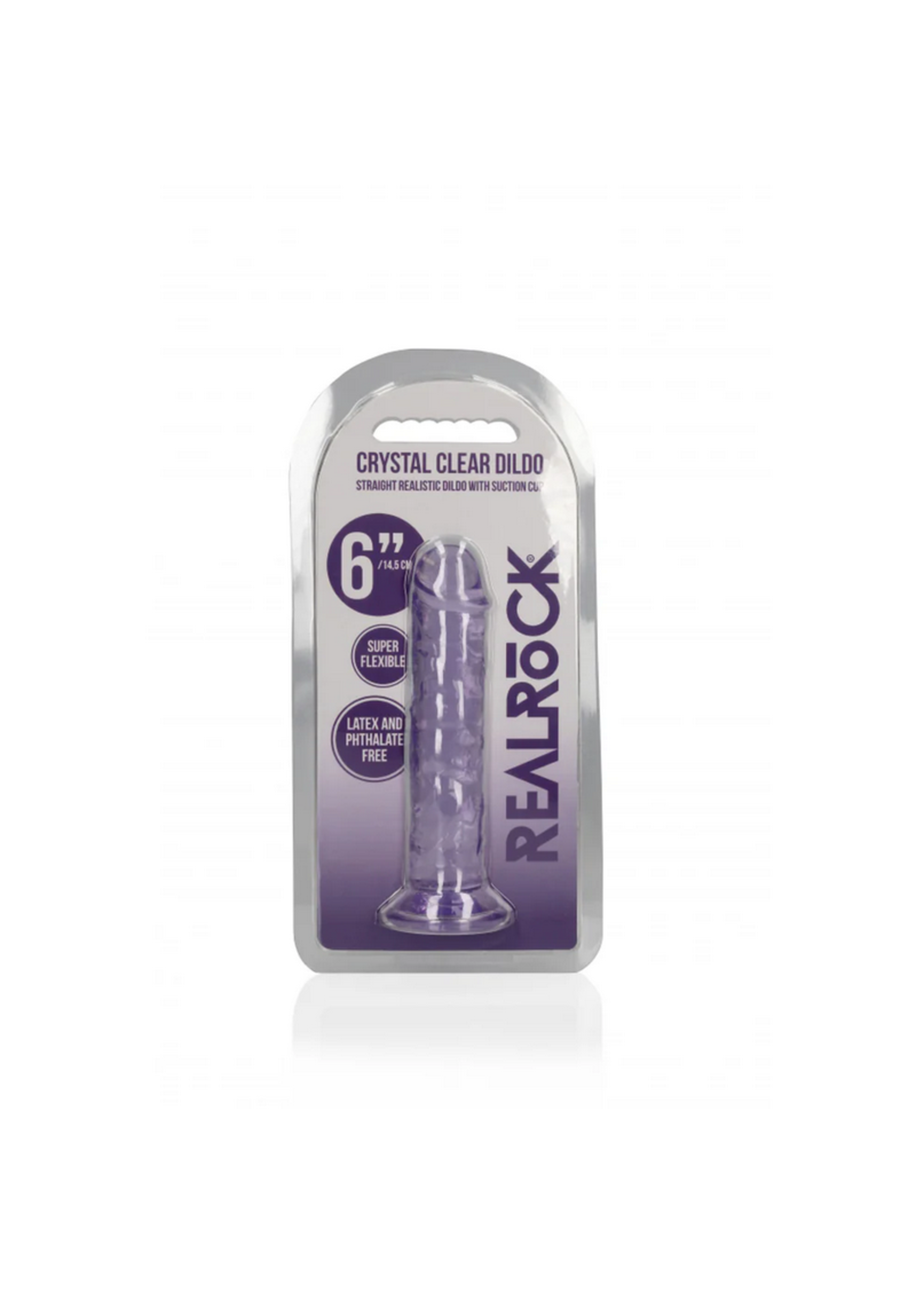 RealRock 6" Realistic Dildo No Balls - Purple