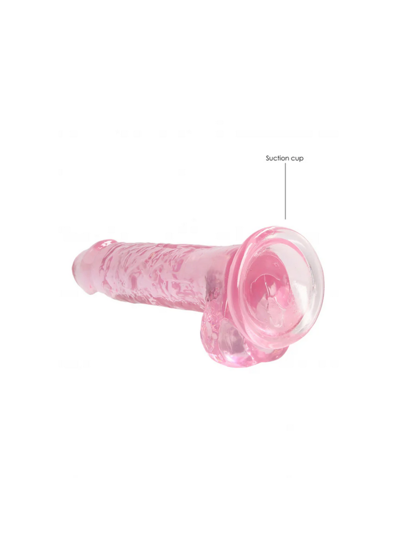RealRock 7" Realistic Dildo With Balls - Pink