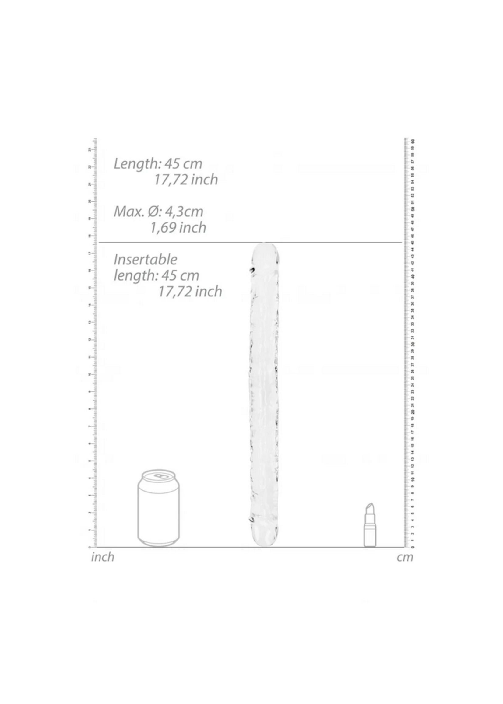 RealRock 18" Double Dong - Translucent