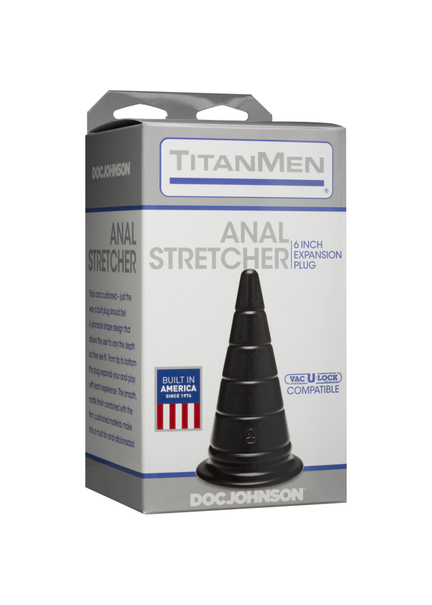 TitanMen - Anal Stretcher - 6 Inch Expansion Plug Black