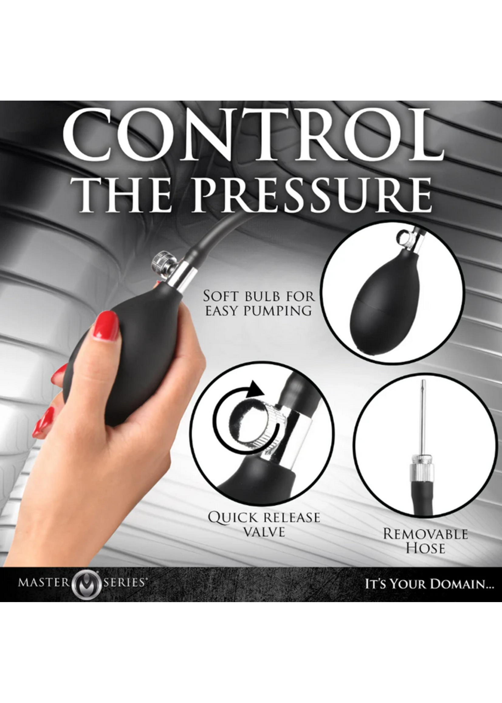 Master Series Ass Bound Anchor Inflatable Silicon Plug