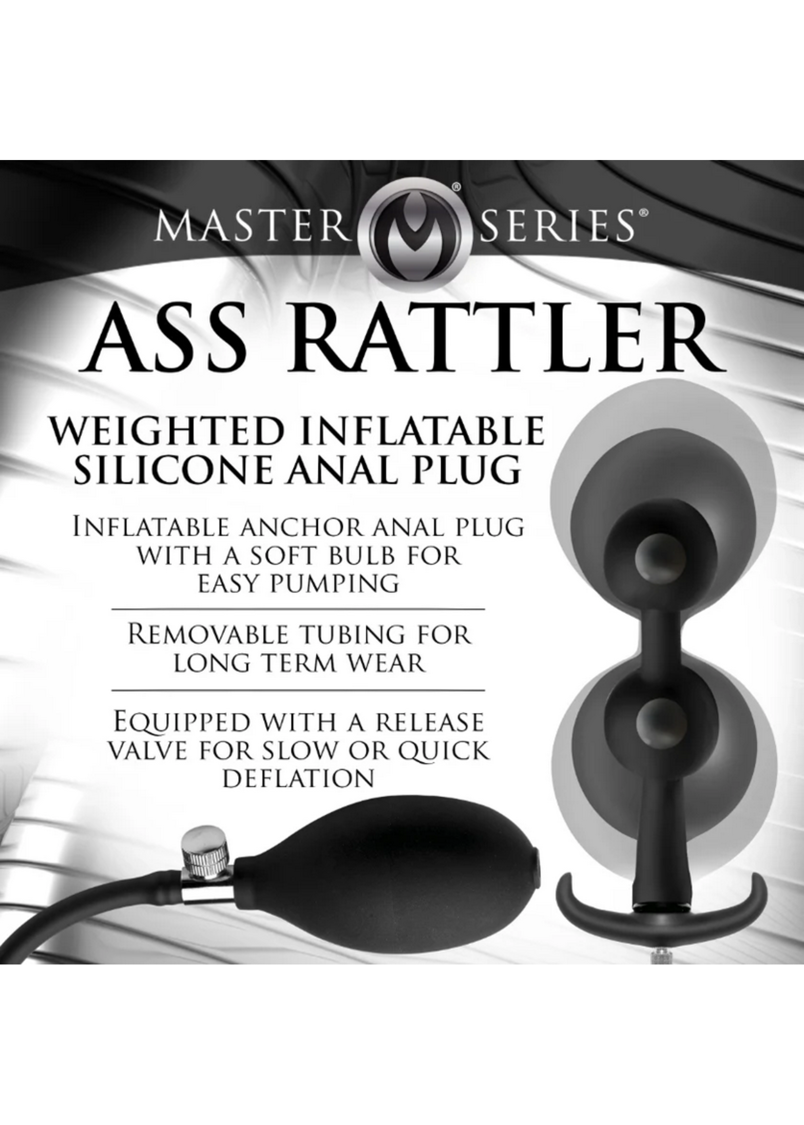 Master Series Ass Rattler Weighted Inflatable Silicone