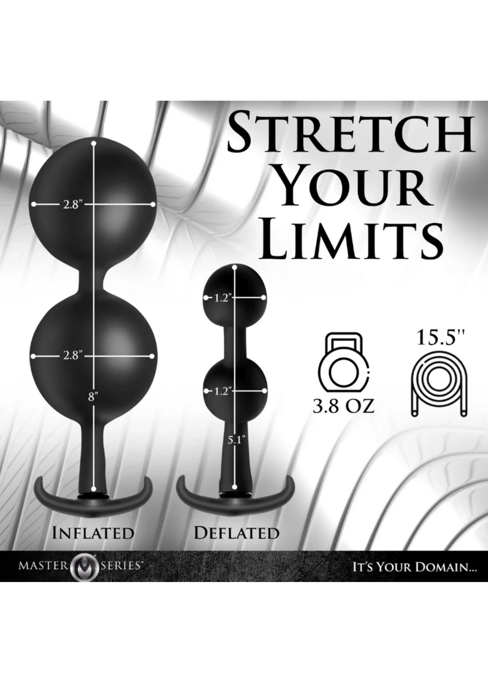 Master Series Ass Rattler Weighted Inflatable Silicone