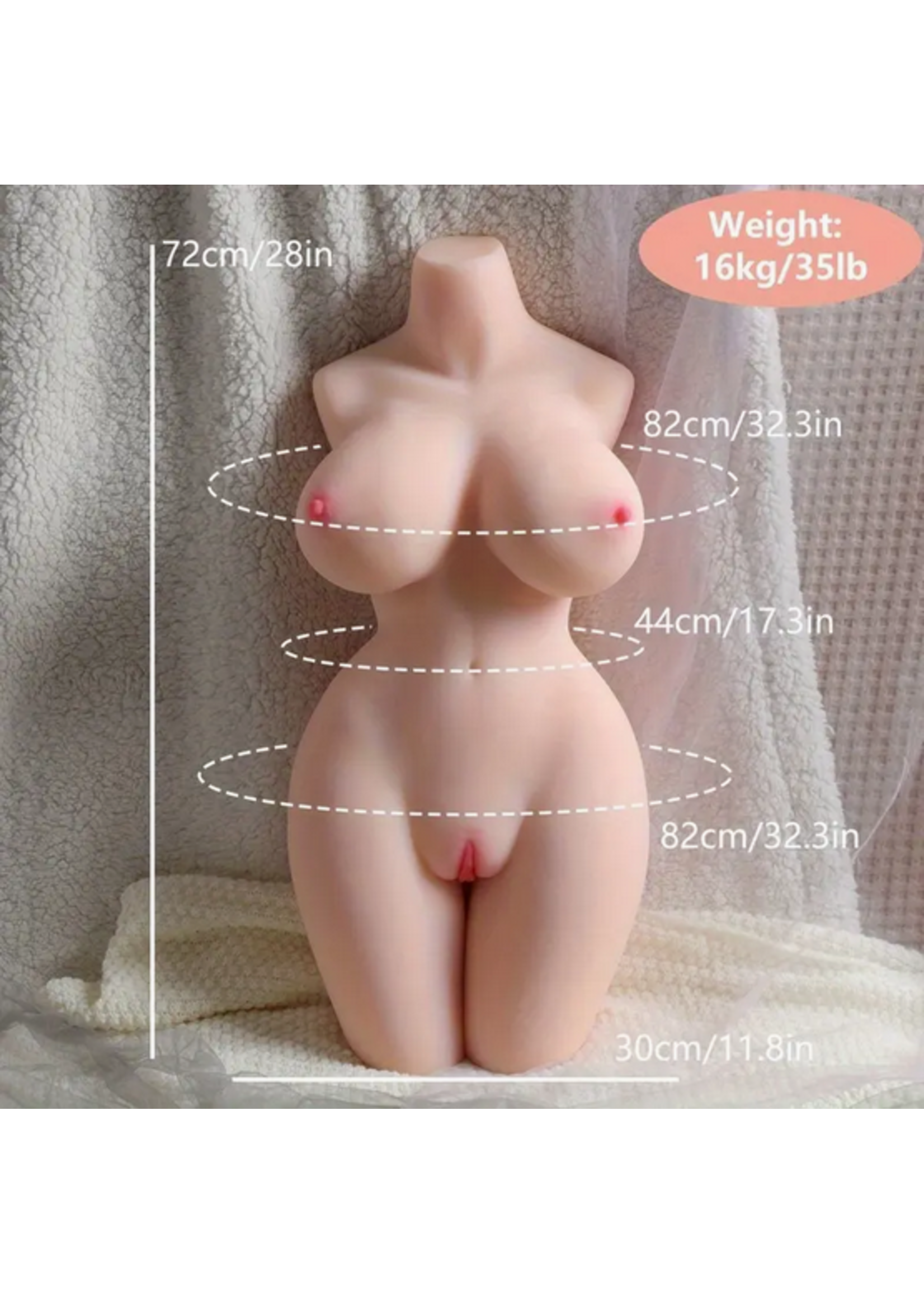 Heavy Petal Sex Doll Torso 35lb