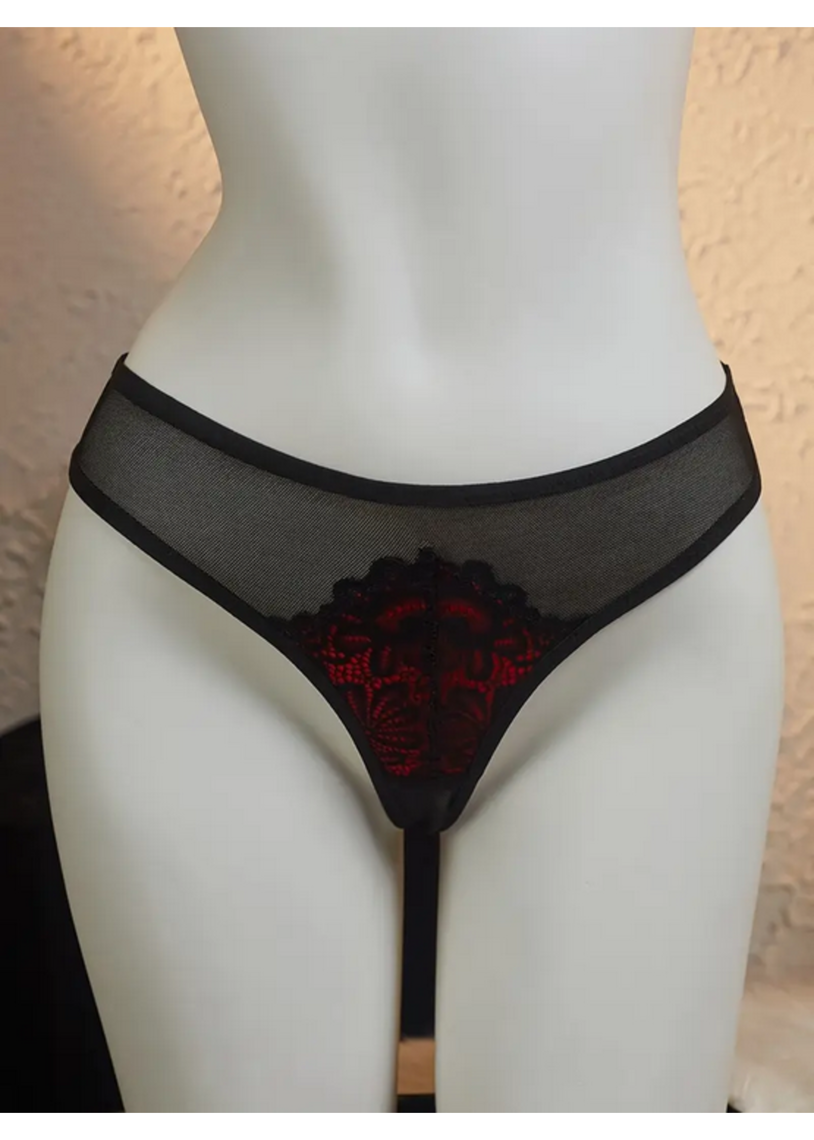 Crimson Sin Guipure Lace Set