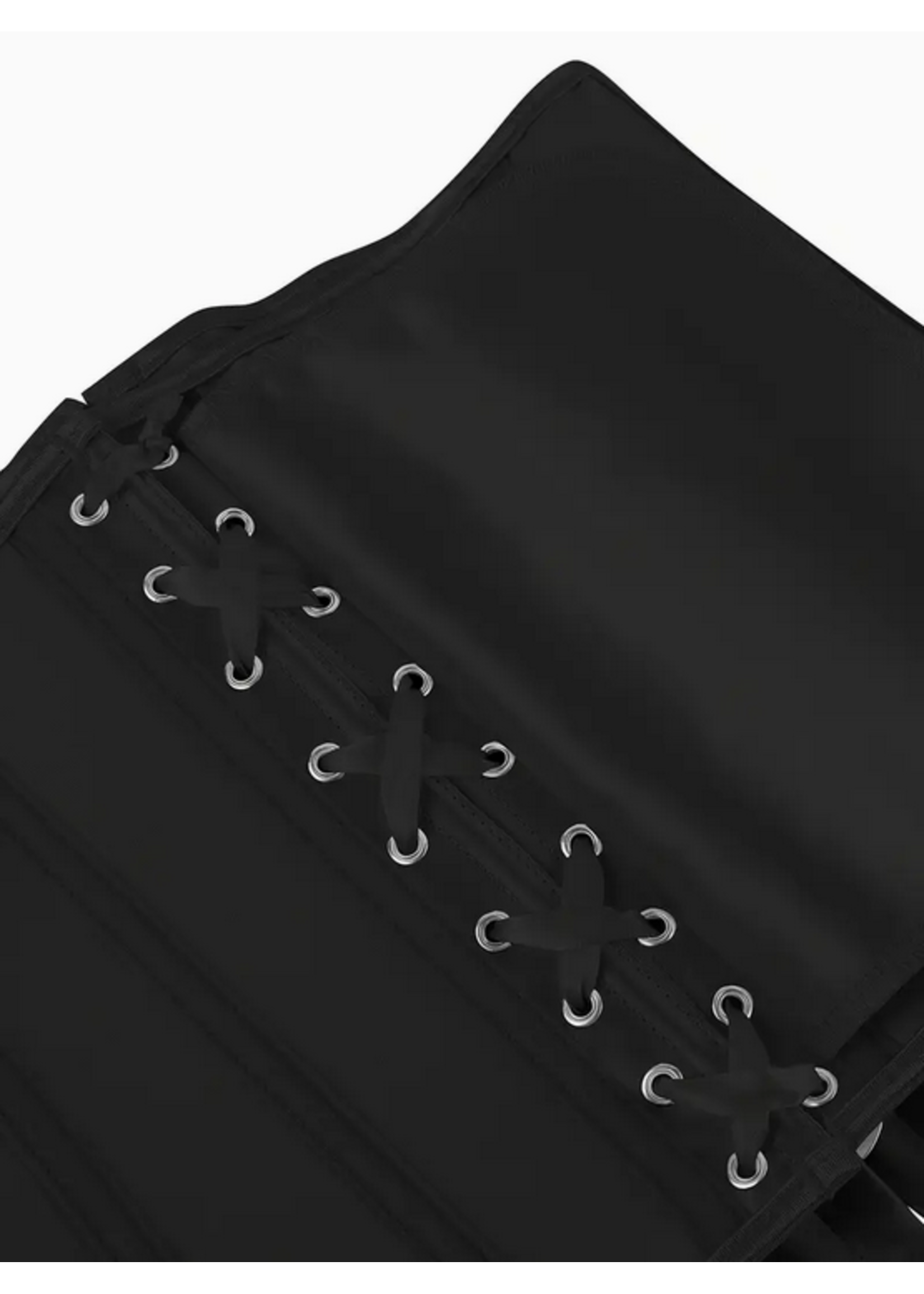 Midnight Cinch – Black Satin Underbust Corset