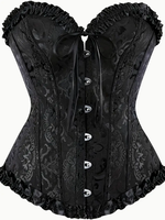 Velvet Vice – Black Brocade Corset