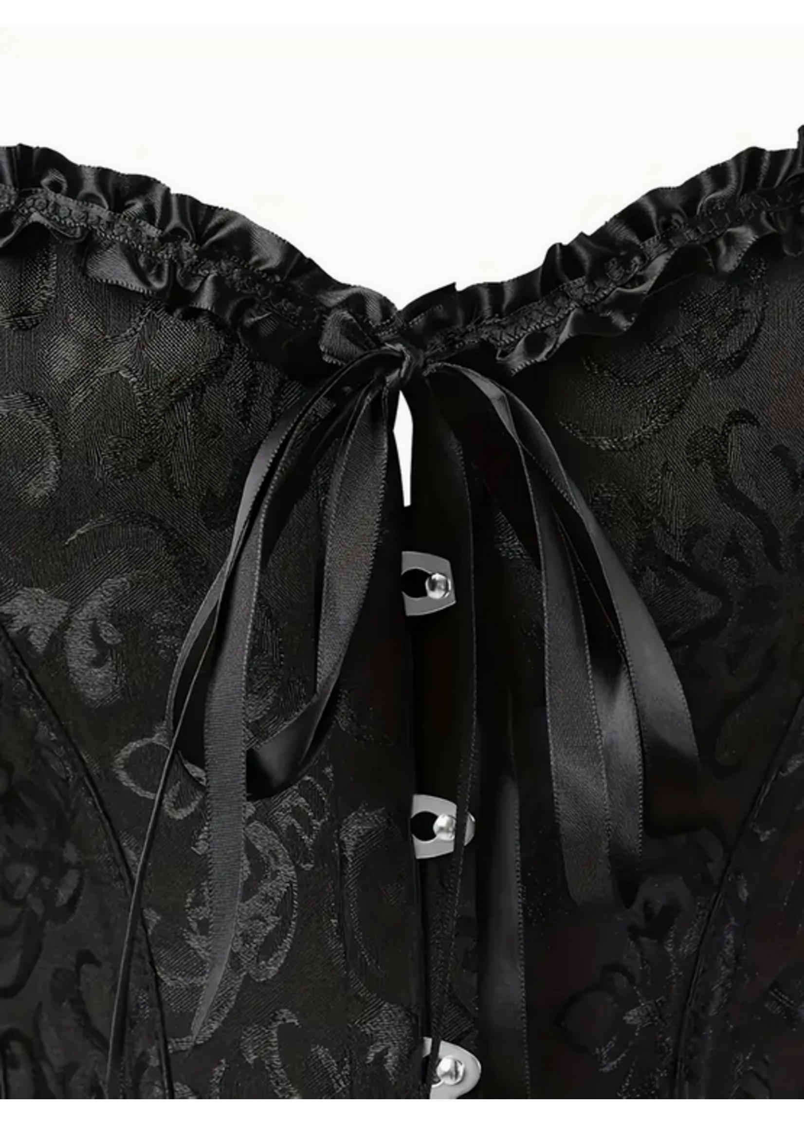 Velvet Vice – Black Brocade Corset