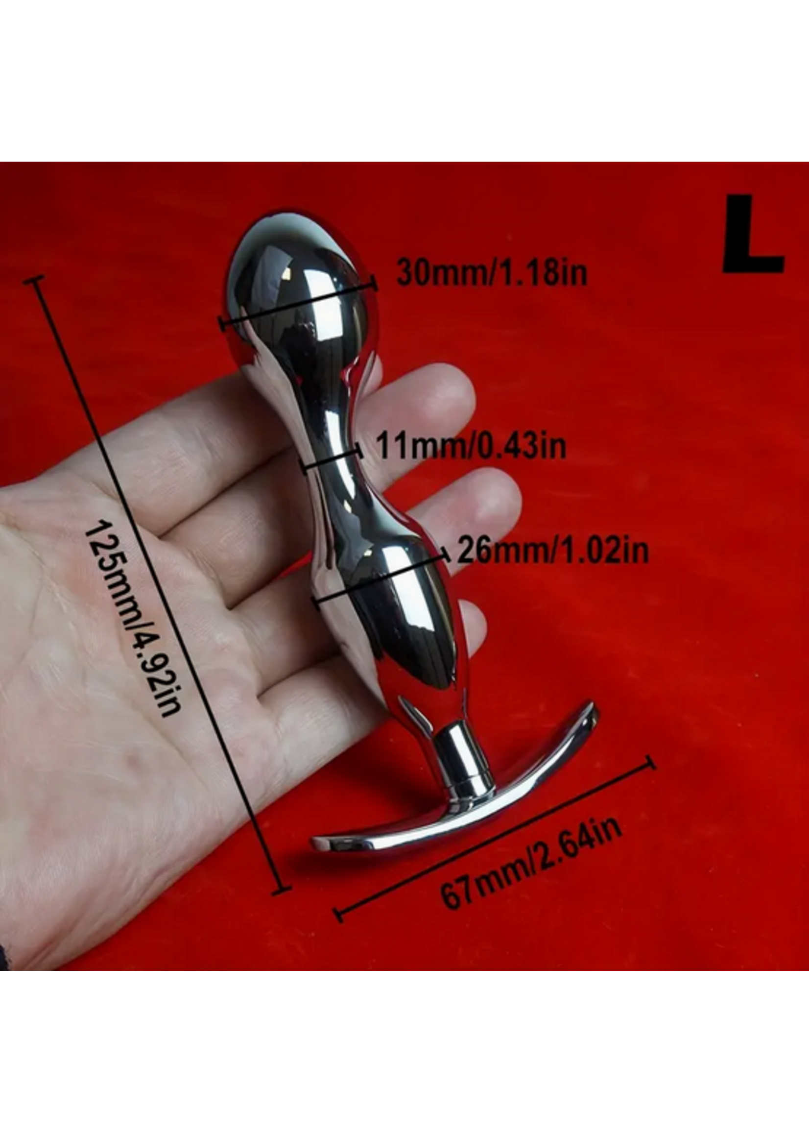Gem Arc – Curved Aluminum Alloy Butt Plug Large