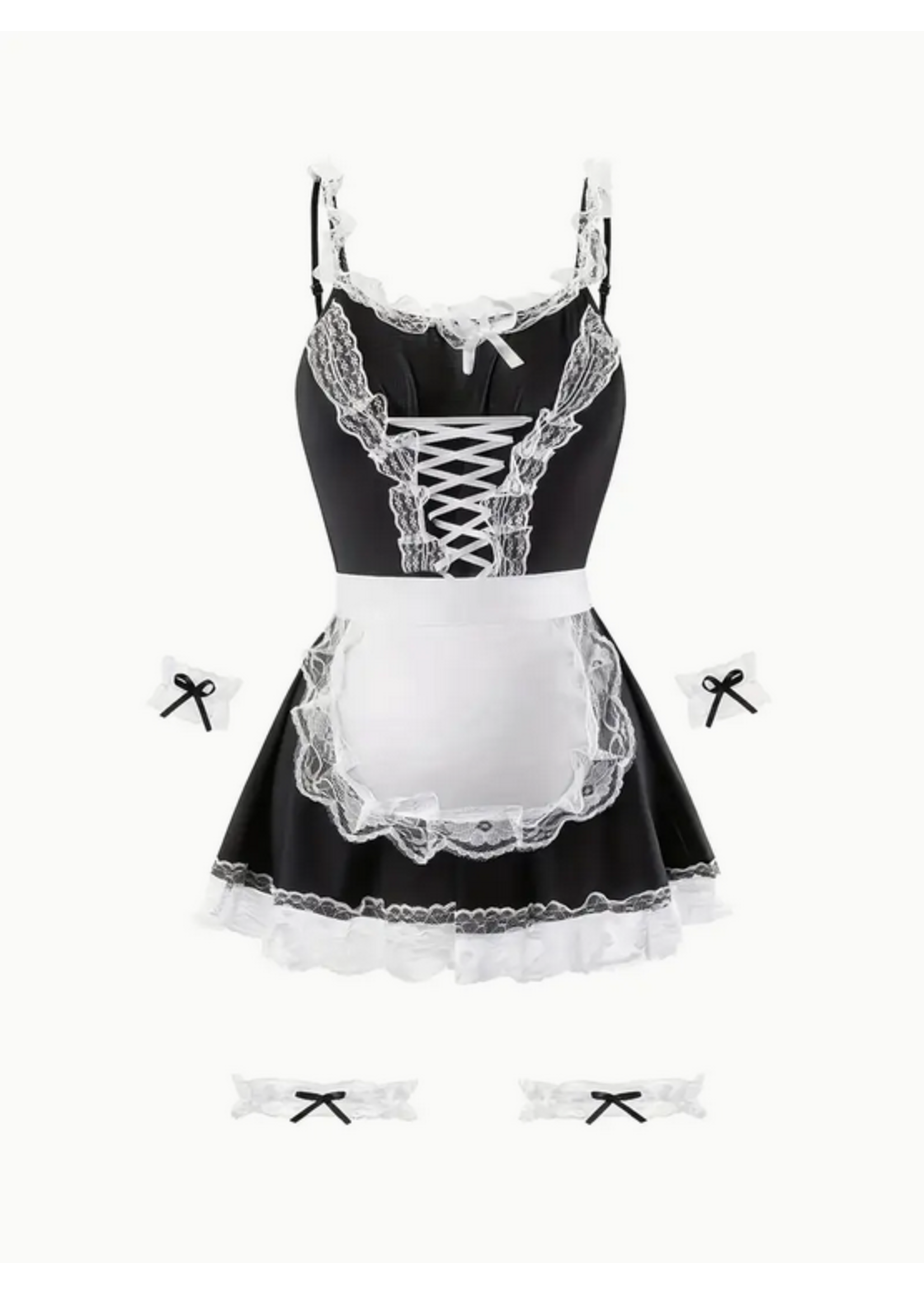 Clearance Midnight Service – Flirty Maid Lingerie Set