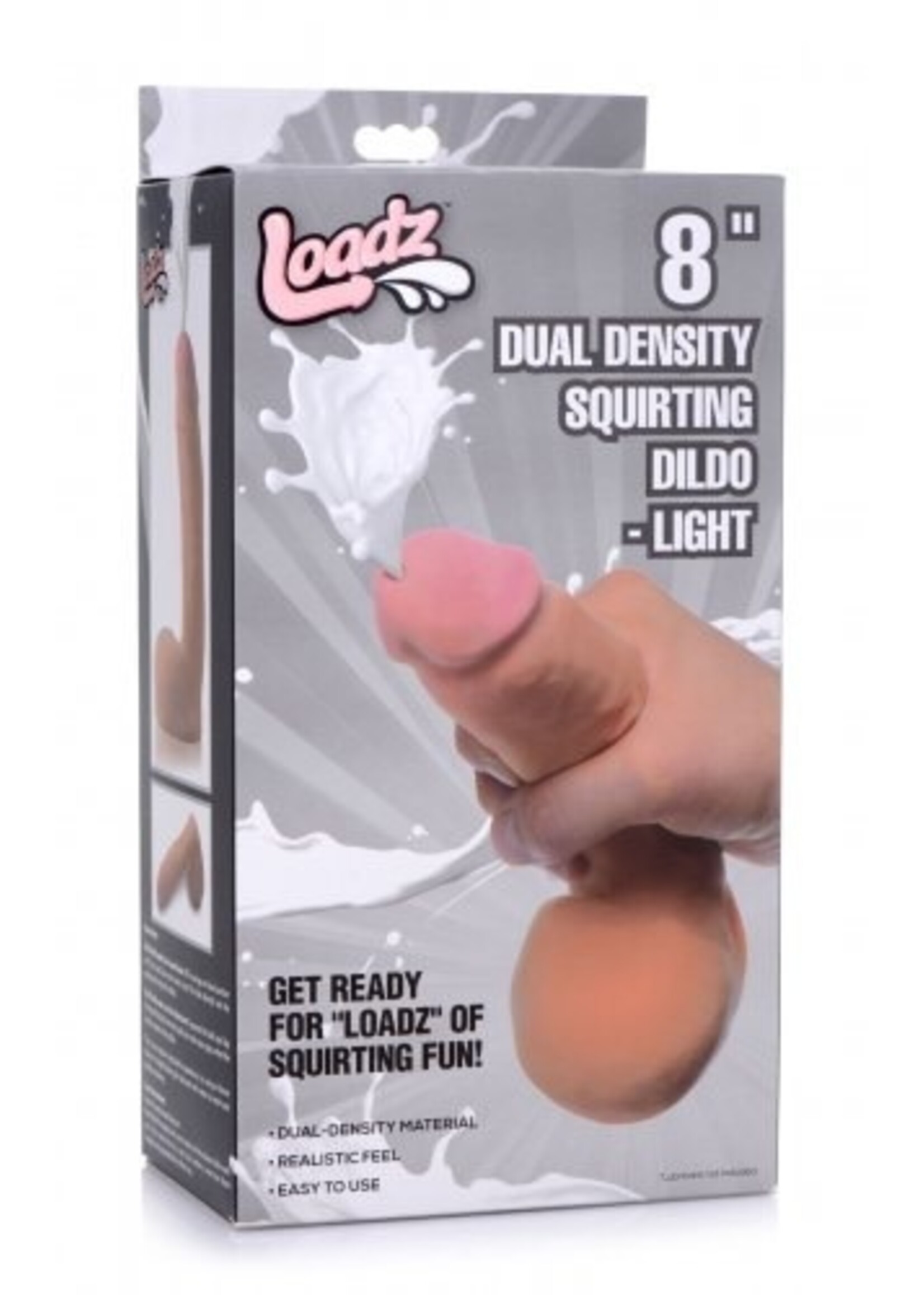 Loadz Loadz - 8" Dual Density Squirting Dildo - Light