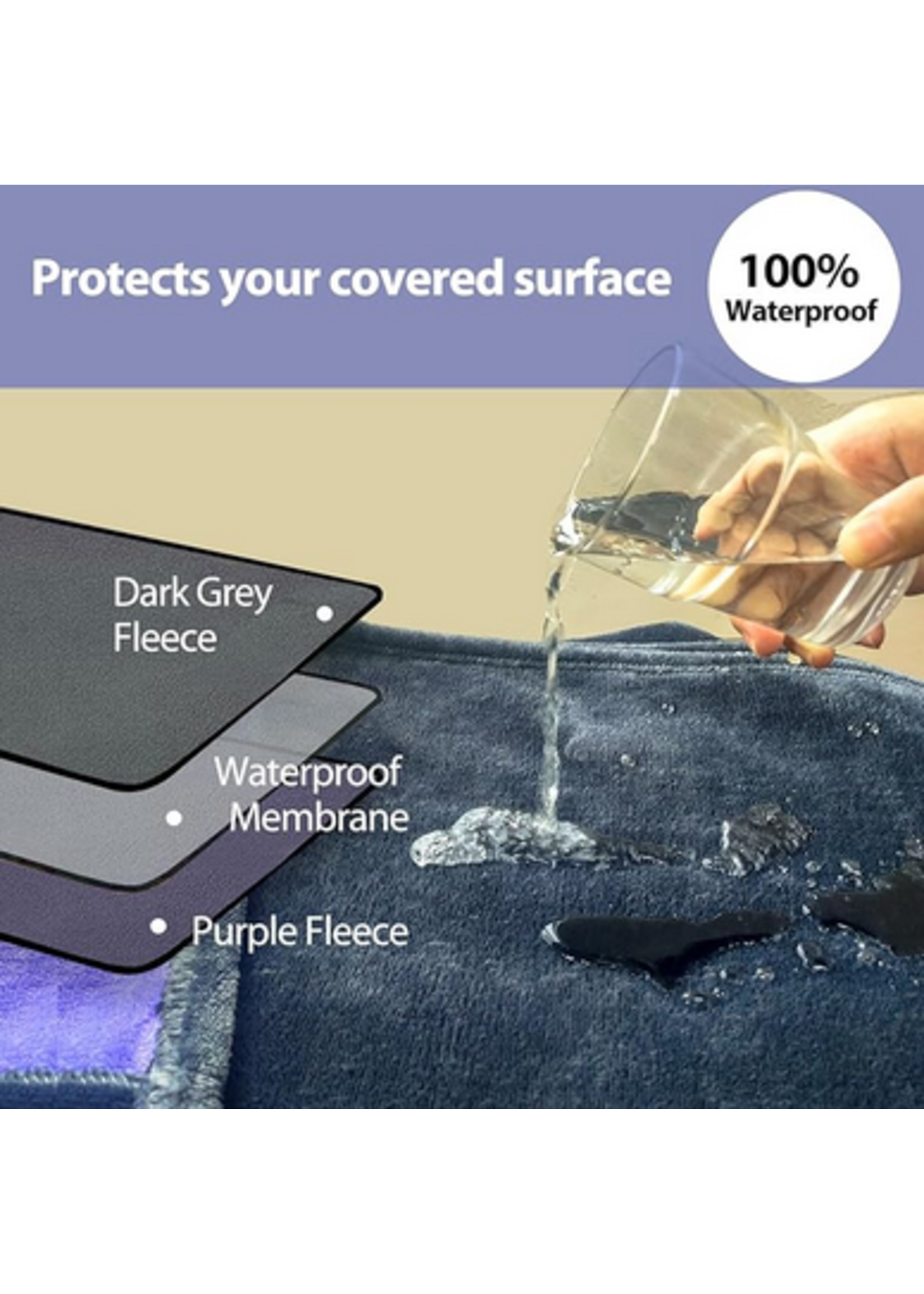 Smoosh Waterproof Blanket Black