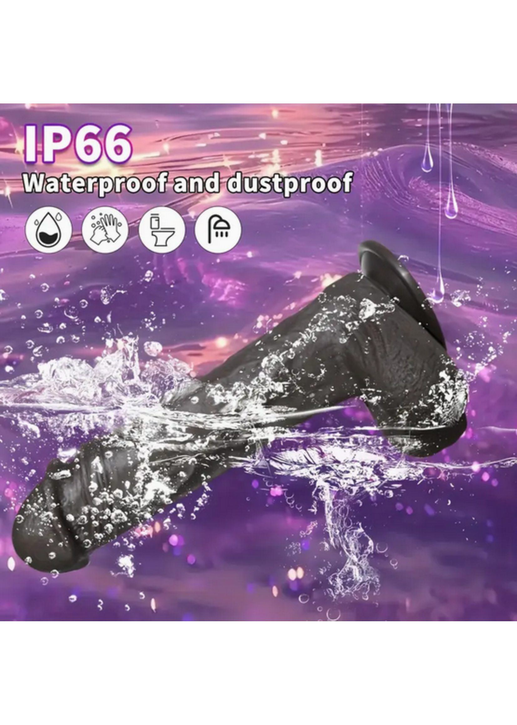 Smoosh Dark Thrusting & Vibrating Dildo 7" w/ Remote