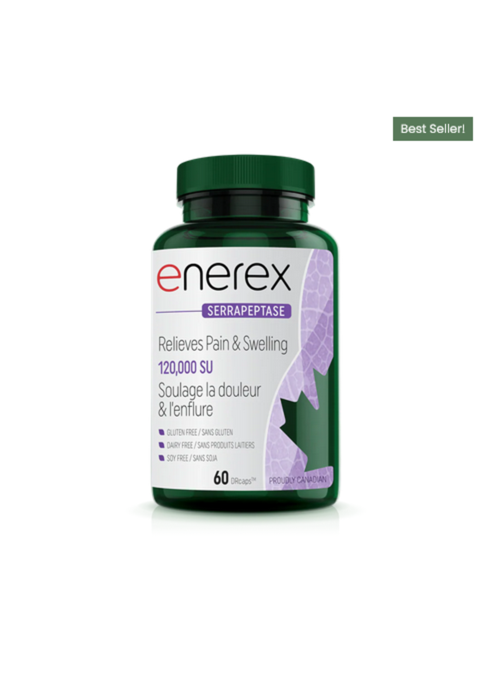 Enerex SERRAPEPTASE 60 Tabs - 120,000SU Pain & Swelling Relief
