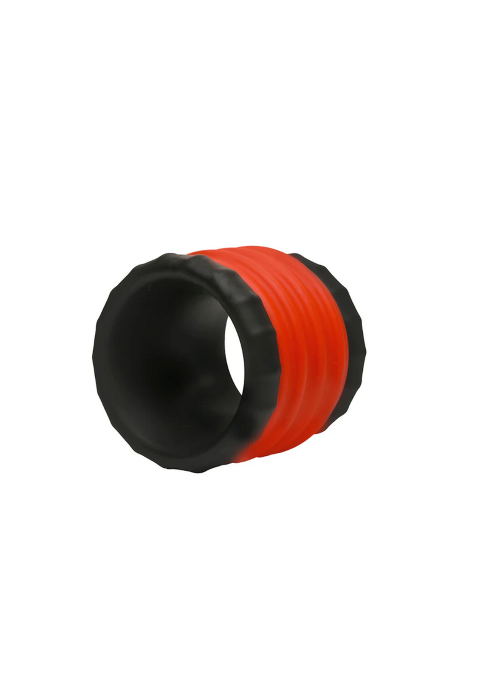 2-in-1 Silicone Cock Ring - Red