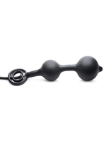 Master Series Devils Rattle Inflatable Silicone Anal Plug with Cock and Ball Ring