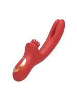 Tracy's Dog Elatia Finger & Brush Rabbit Vibrator Red