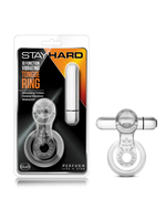 Blush Stay Hard Vibrating Tongue Ring - Clear