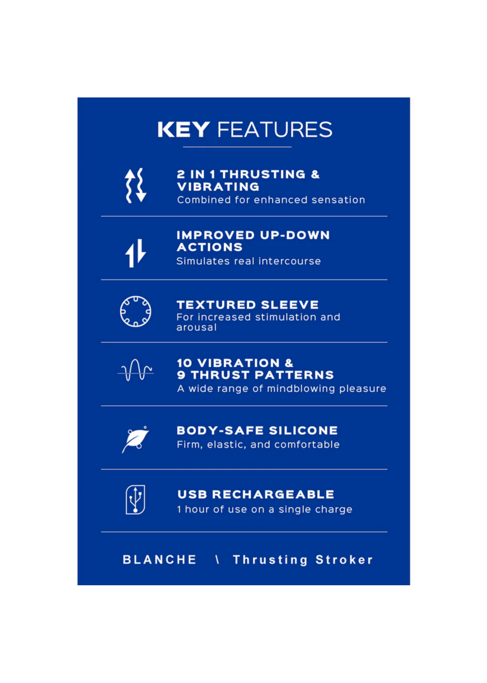 Honey Play Box Blanche - Thrusting Auto Blowjob Toy