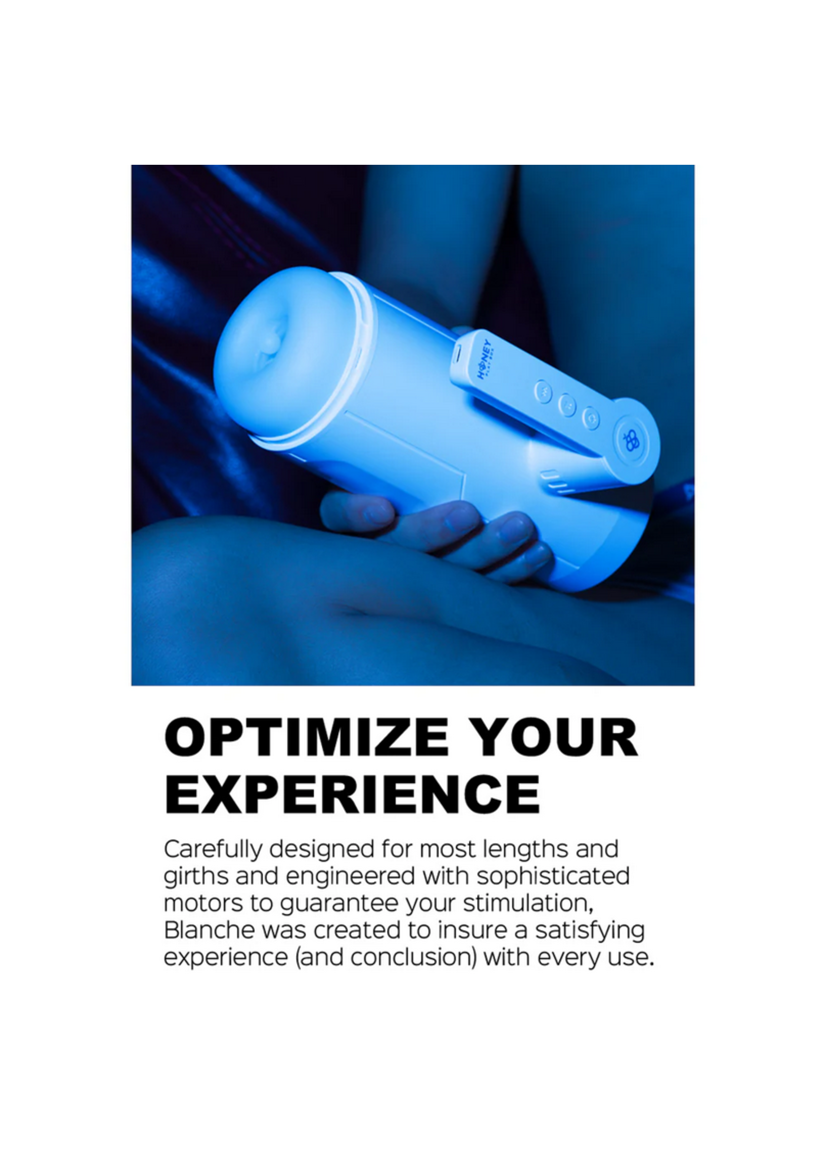 Honey Play Box Blanche - Thrusting Auto Blowjob Toy