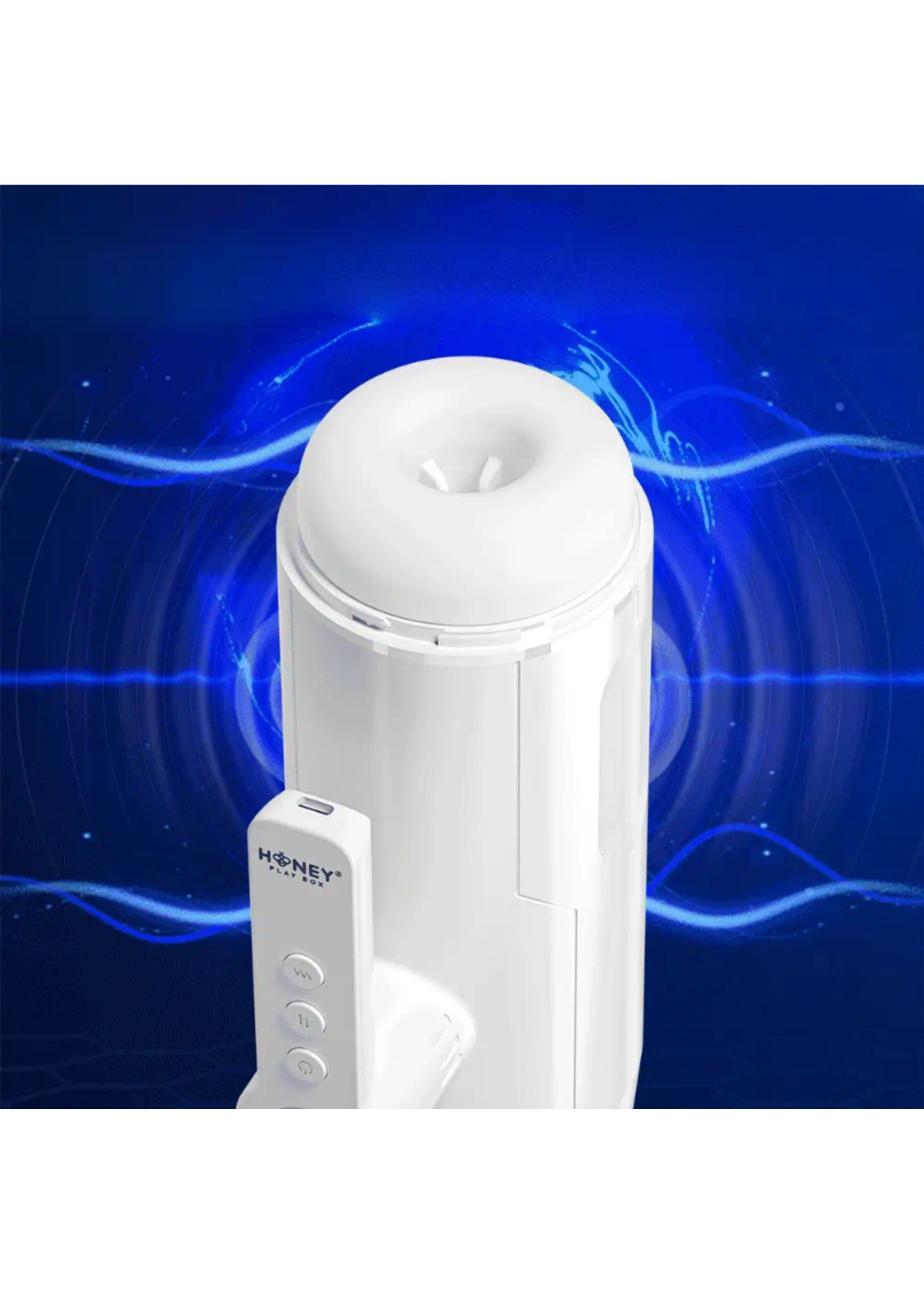 Honey Play Box Blanche - Thrusting Auto Blowjob Toy