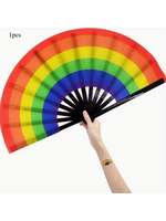 Folding Hand Fan Rainbow