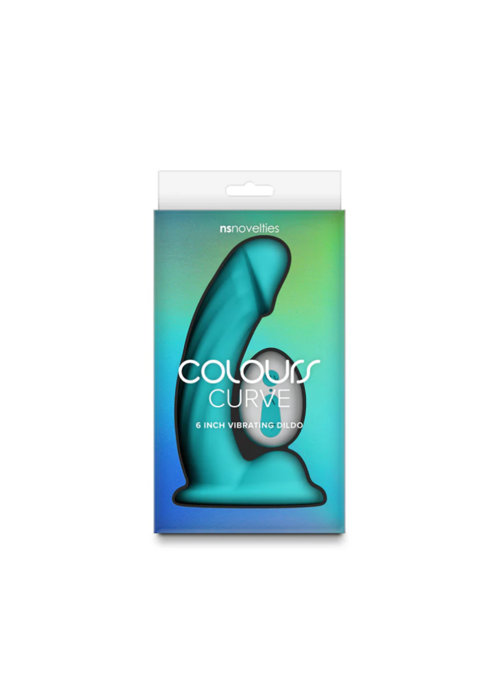 NSN Colours - Curve - Vibrating w/ remote - 6" Dildo - Teal
