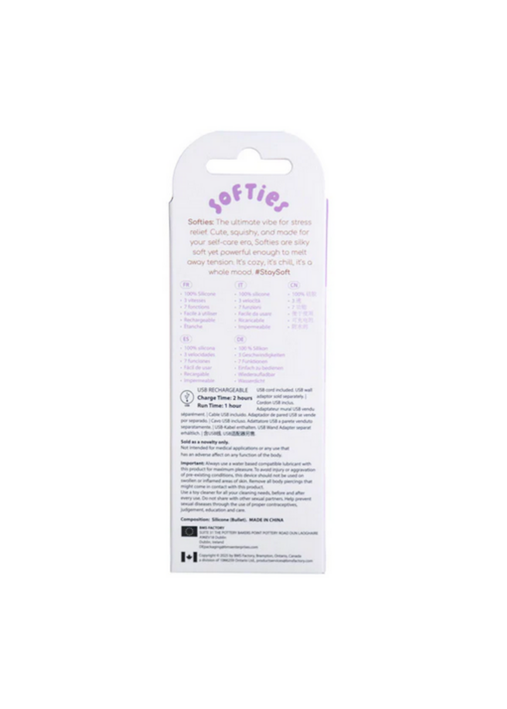 Softies 4” Dual Silicone Body Vibe – Purple