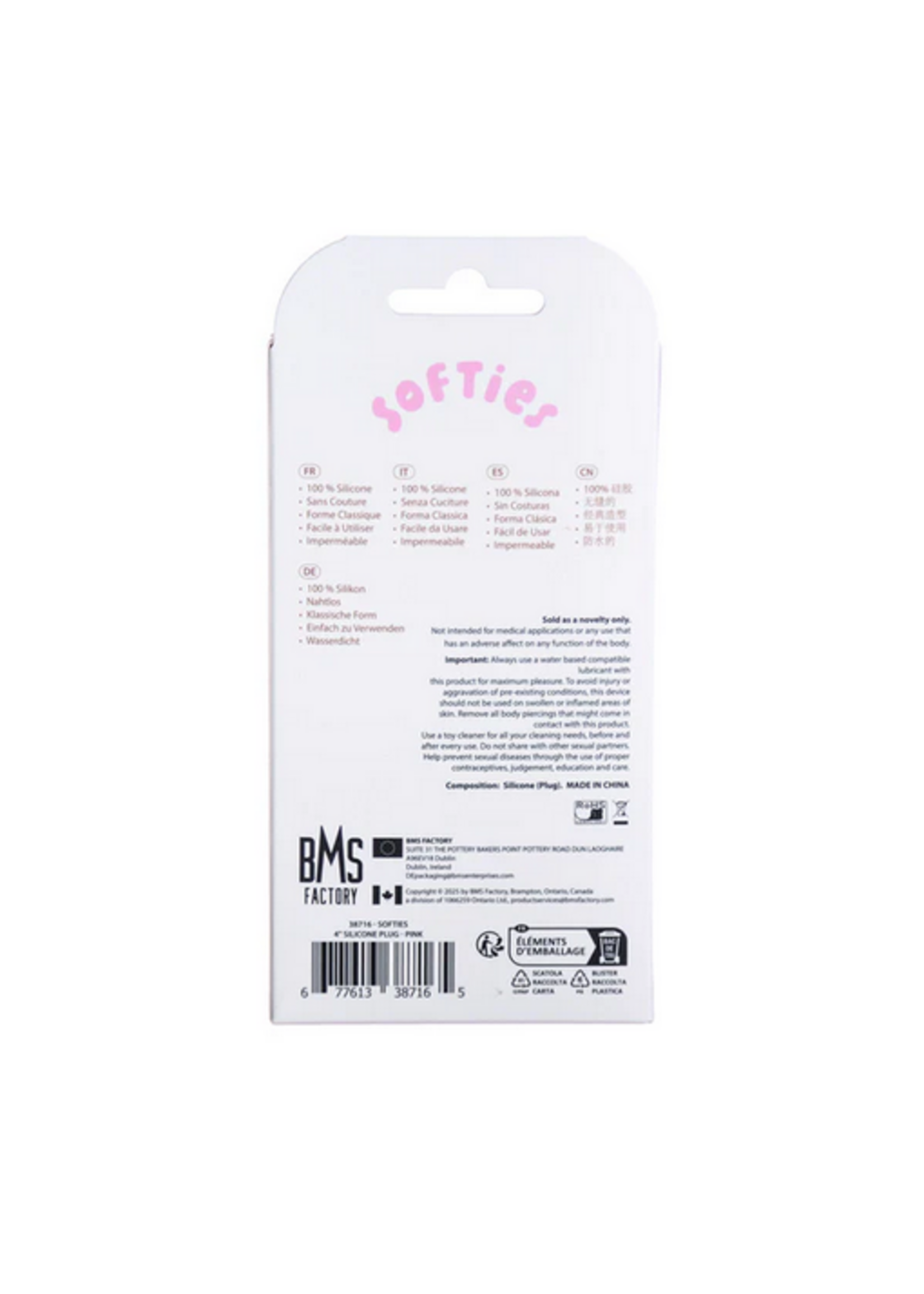 Softies 4” Anal Silicone Plug – Pink