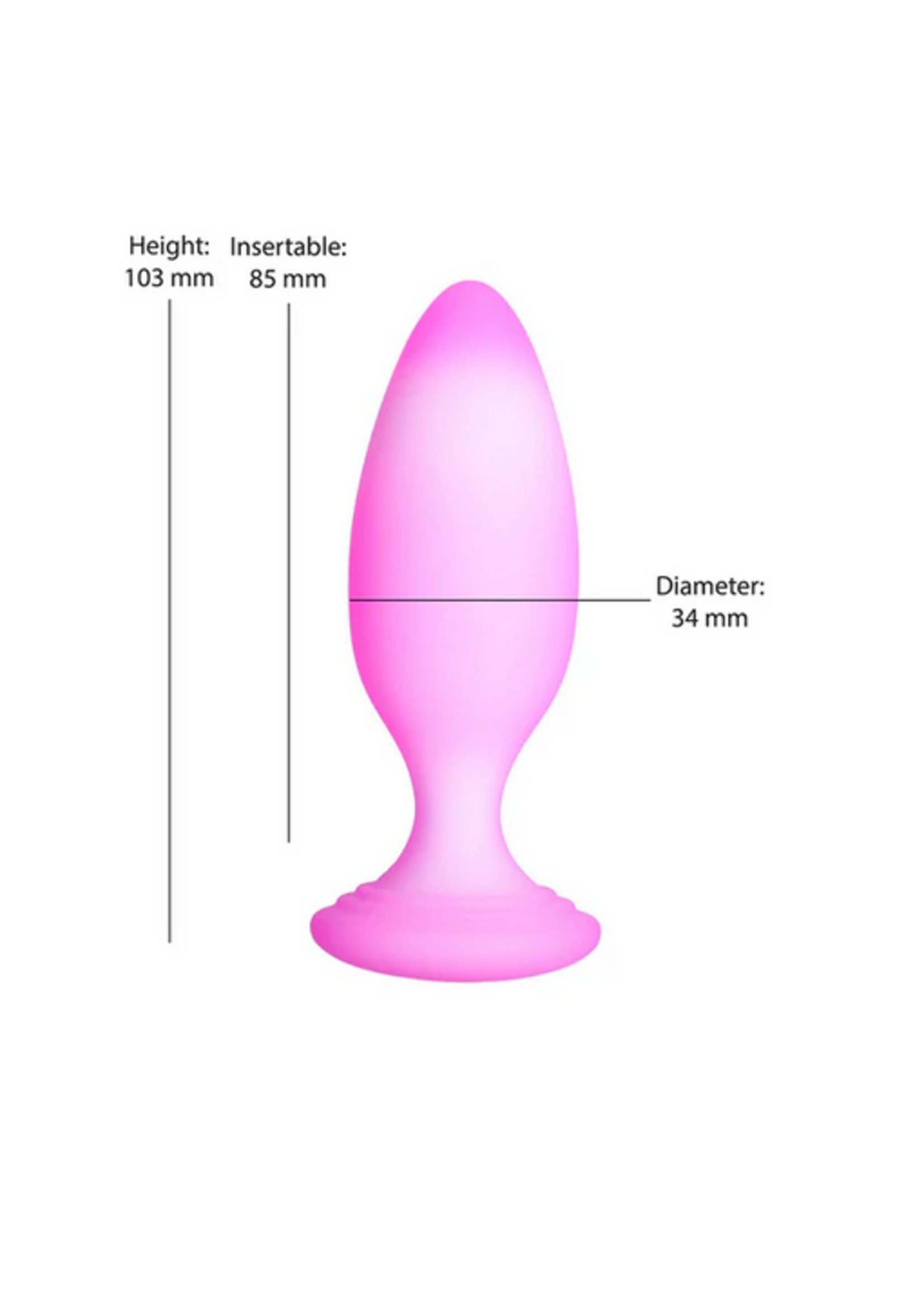 Softies 4” Anal Silicone Plug – Pink
