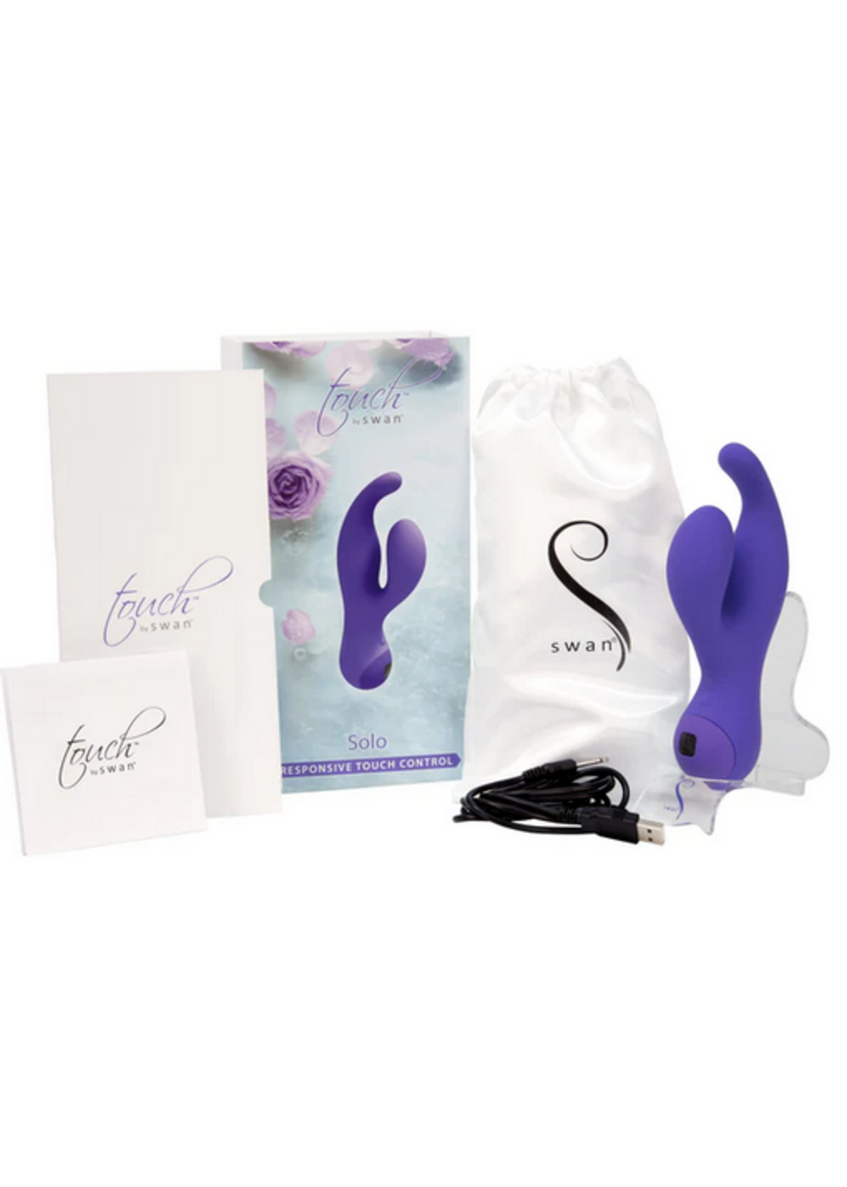 Swan Touch - Solo - Dual Vibrator - Rechargeable - Purple