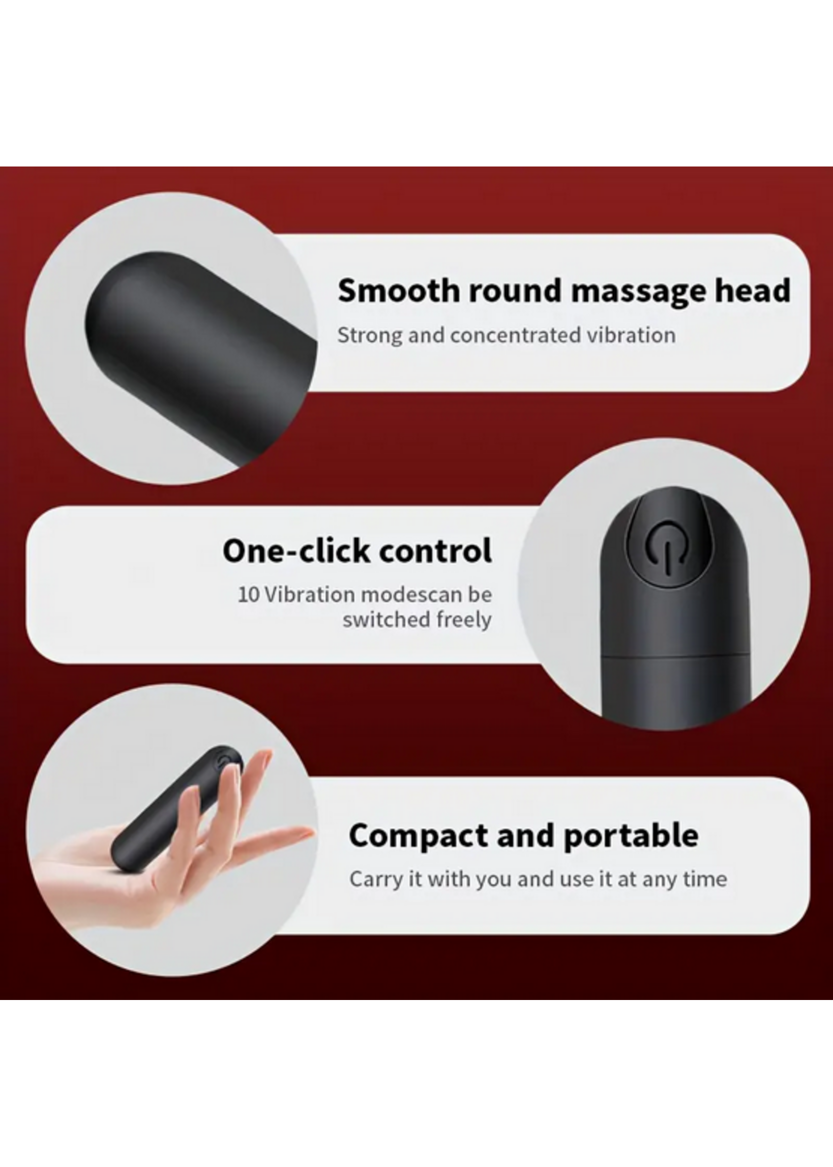 Black Silicone Bullet