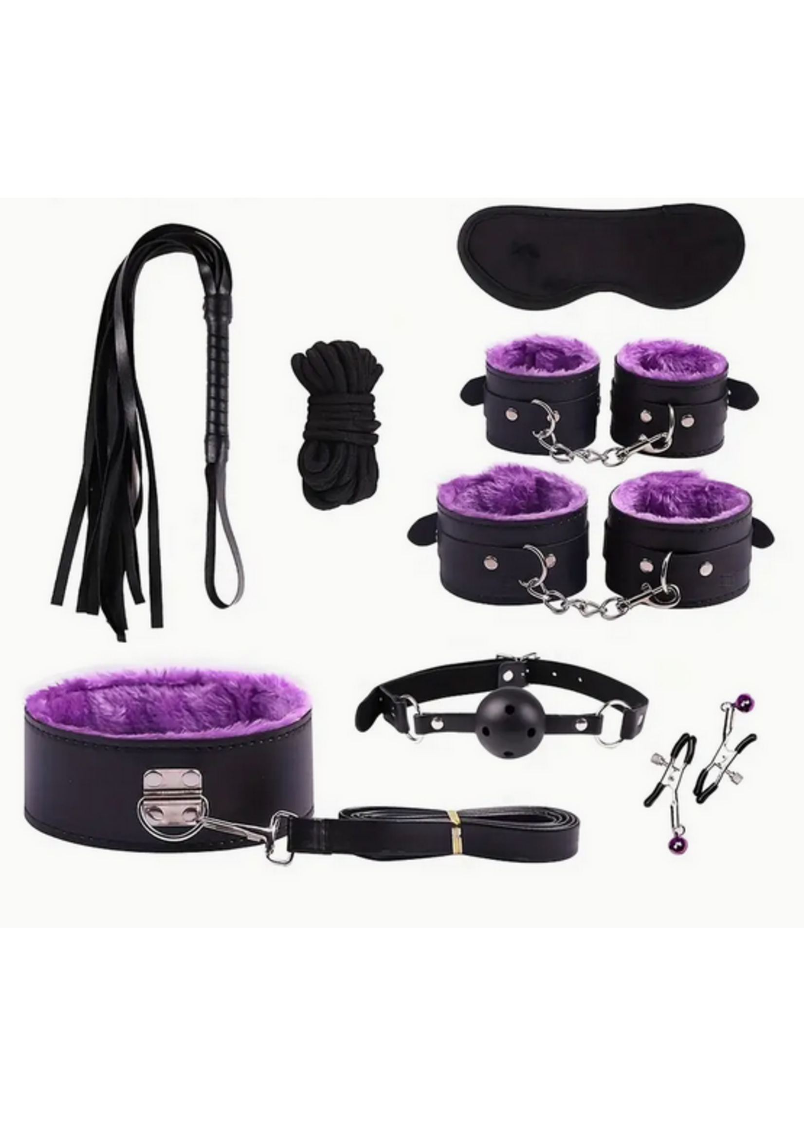 The Smoosh Bondage Set Black/Purple